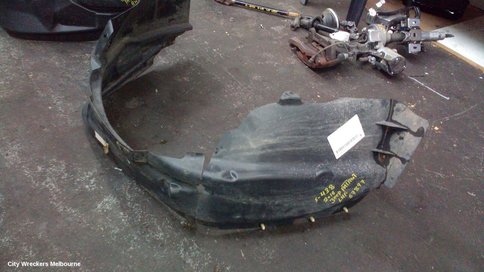 JEEP PATRIOT LEFT GUARD LINER, MK, 08/2007 - 12/2016