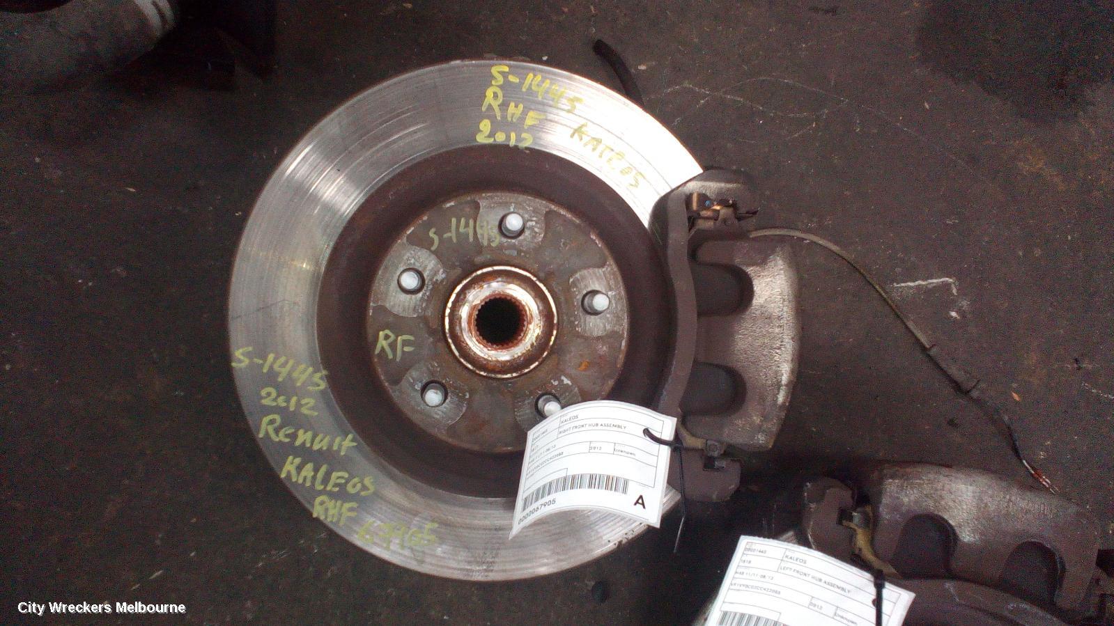 RENAULT KALEOS RIGHT FRONT HUB ASSEMBLY, H45, 09/2008 - 04/2016