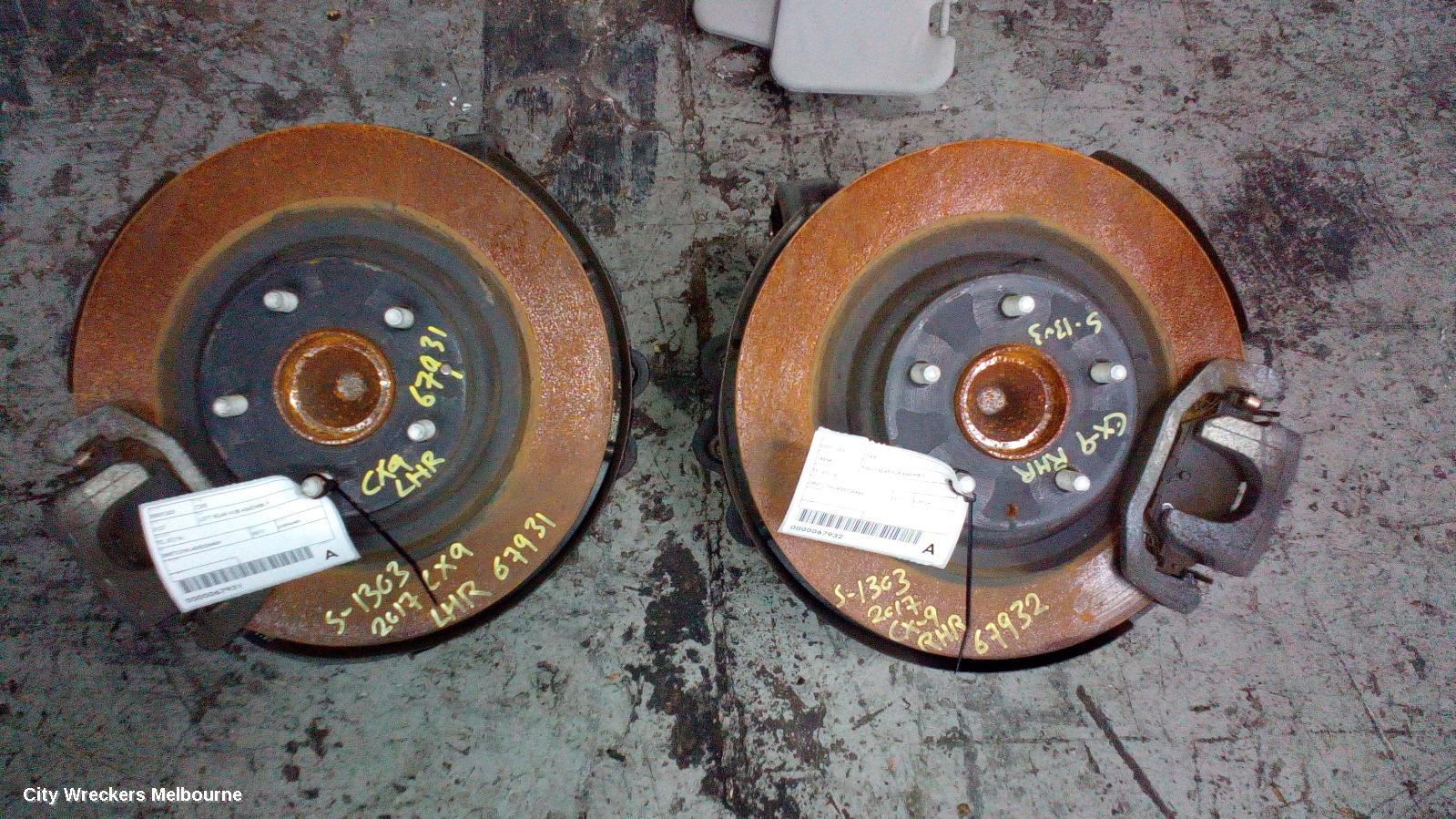 MAZDA CX9 LEFT REAR HUB ASSEMBLY, TC, FWD, 2.5, PETROL, AUTO T/M, 07/2016 ONWARDS