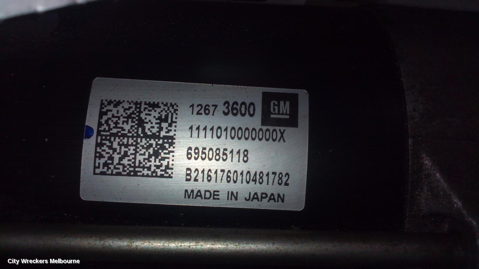 HOLDEN ASTRA STARTER, PETROL, 1.4, TURBO, BK-BL, 09/2016 - 12/2020