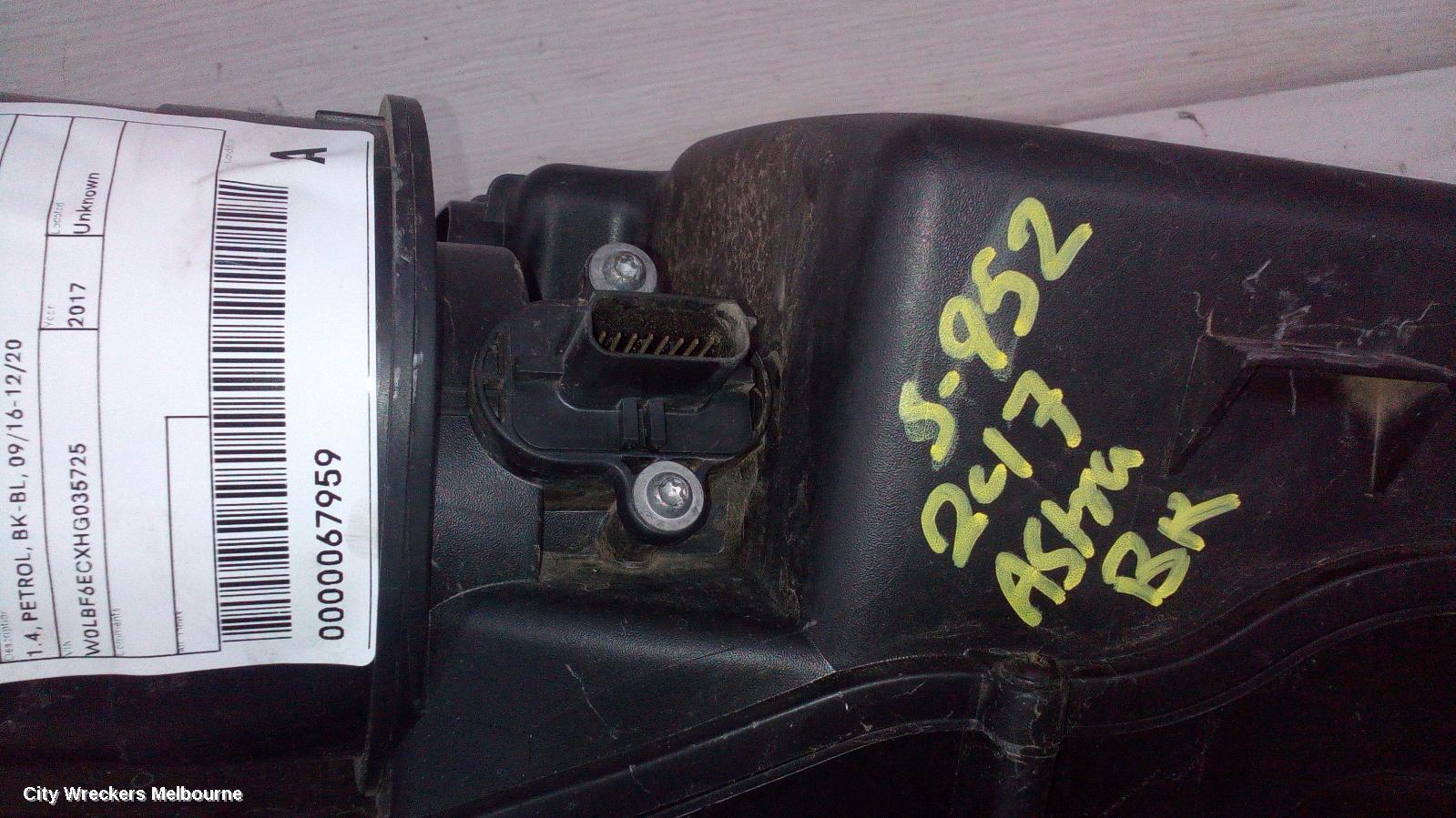 HOLDEN ASTRA AIR FLOW METER, 1.4, PETROL, BK-BL, 09/2016 - 12/2020