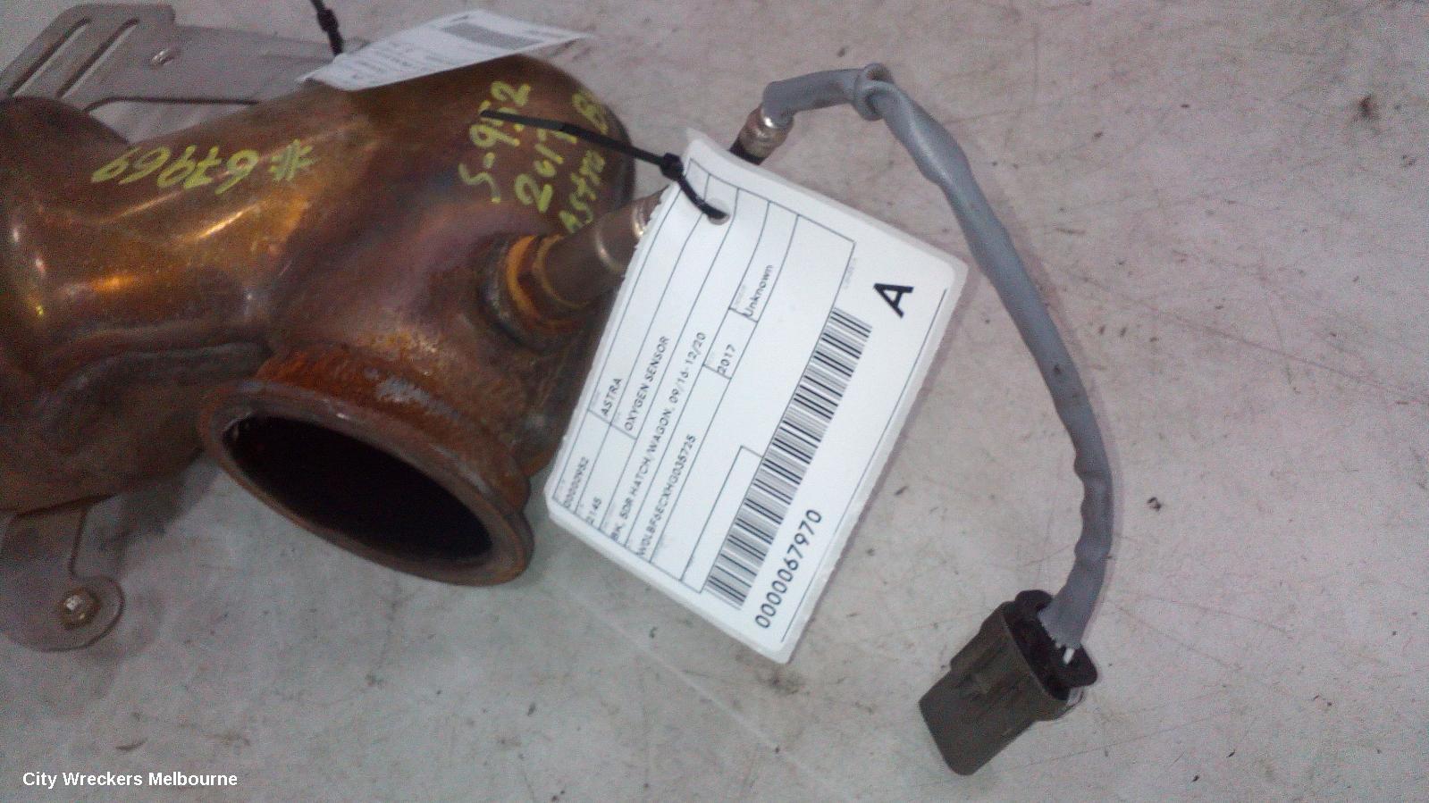 HOLDEN ASTRA OXYGEN SENSOR, BK, 5DR HATCH/WAGON, 09/2016 - 12/2020