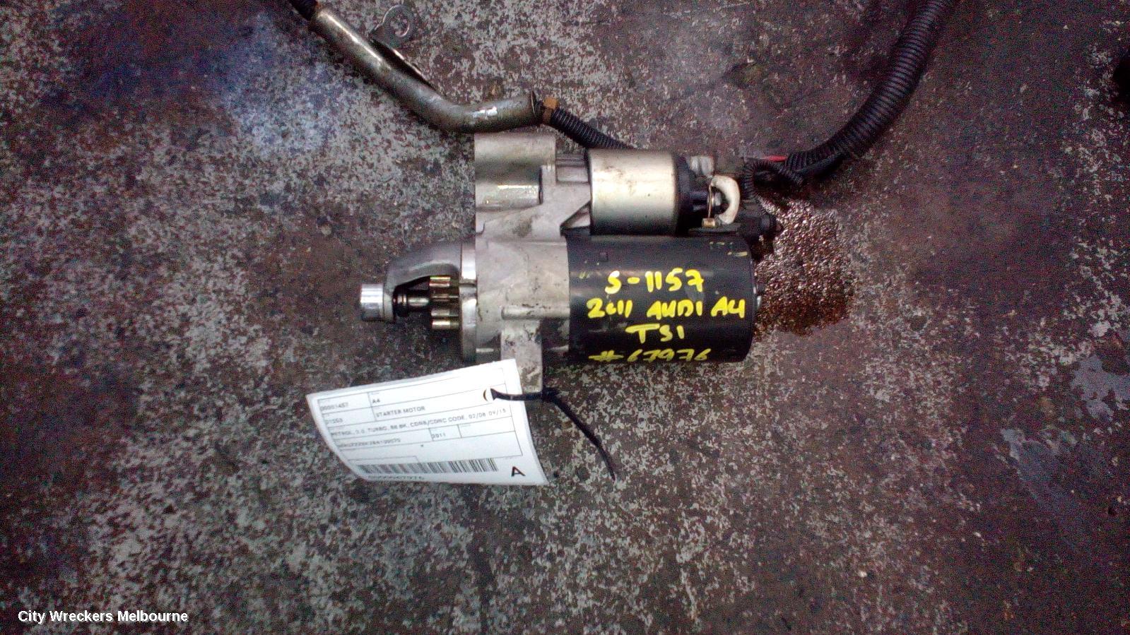 AUDI A4 STARTER, PETROL, 2.0, TURBO, B8 8K, CDNB/CDNC CODE, 02/2008 - 09/2015