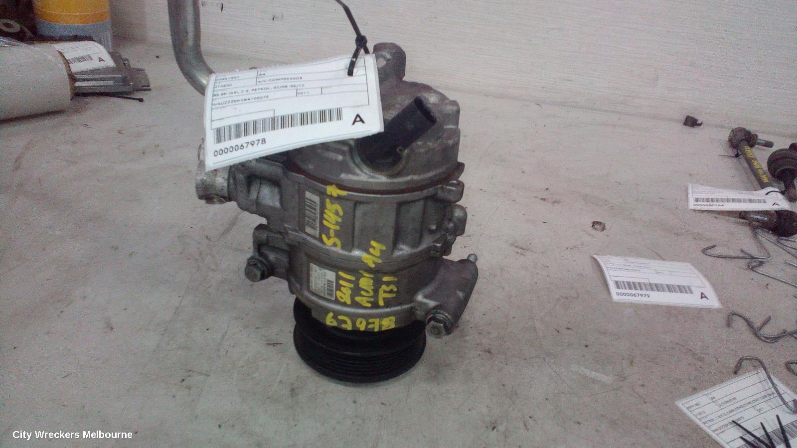 AUDI A4 A/C COMPRESSOR, B8 8K (A4), 2.0, PETROL, 02/2008 - 06/2012