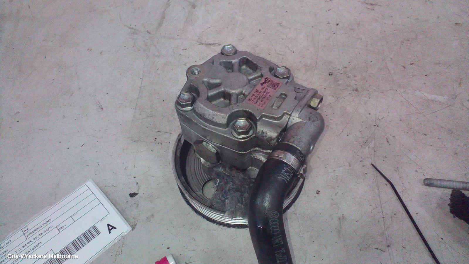 AUDI A4 STEERING PUMP, PETROL, 2.0, B8 8K, 02/2008 - 06/2012
