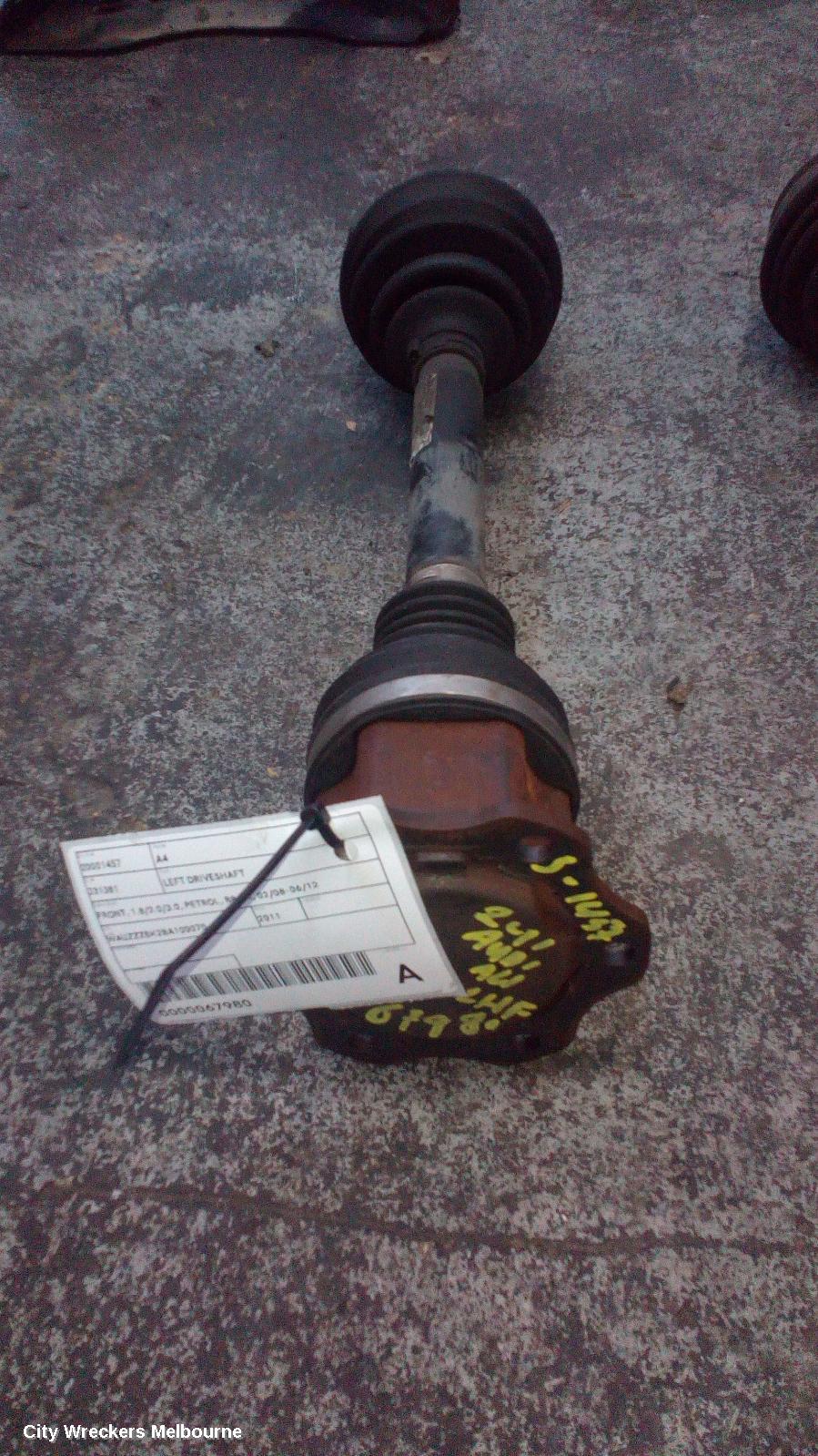 AUDI A4 LEFT DRIVESHAFT, FRONT, 1.8/2.0/3.0, PETROL, B8 8K, 02/2008 - 06/2012