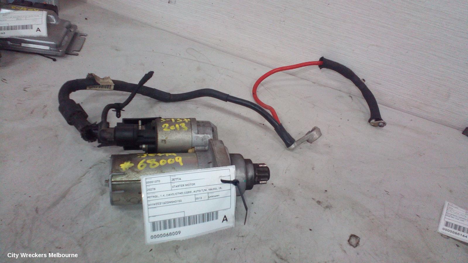 VOLKSWAGEN JETTA STARTER, PETROL, 1.4, CAVD/CTHD CODE, AUTO T/M, VALEO, 1B, 02/2011 - 12/2017