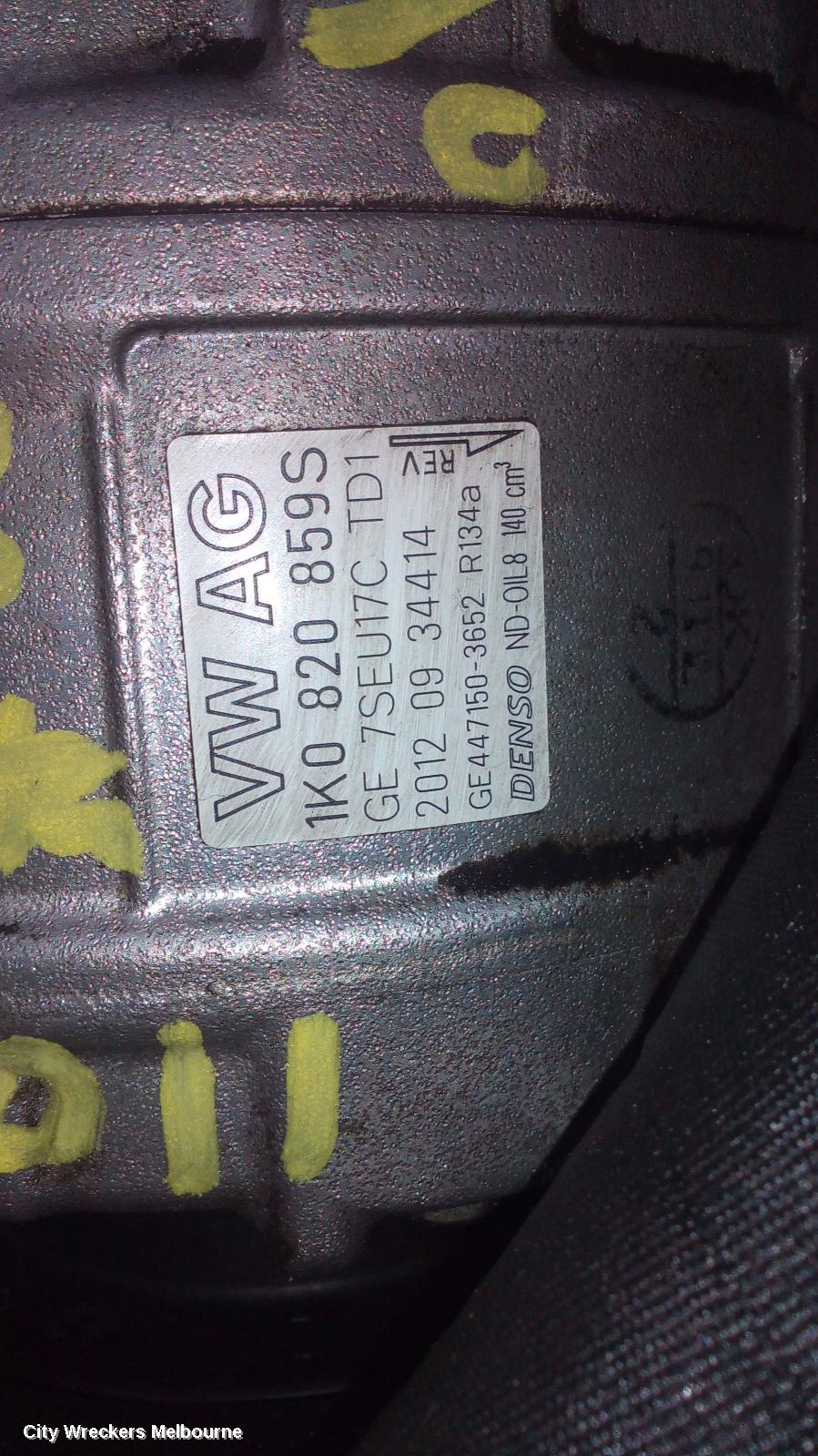 VOLKSWAGEN JETTA A/C COMPRESSOR, 1KM-1B, PETROL, DENSO BRAND (7SEU17C), 02/2006 - 12/2017