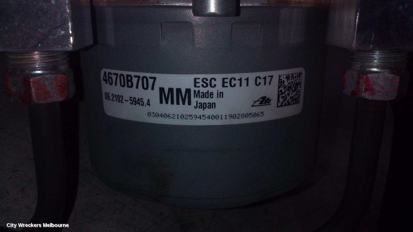 MITSUBISHI ASX ABS PUMP/MODULATOR, XA-XC, P/N 4670B707, 07/2010 ONWARDS