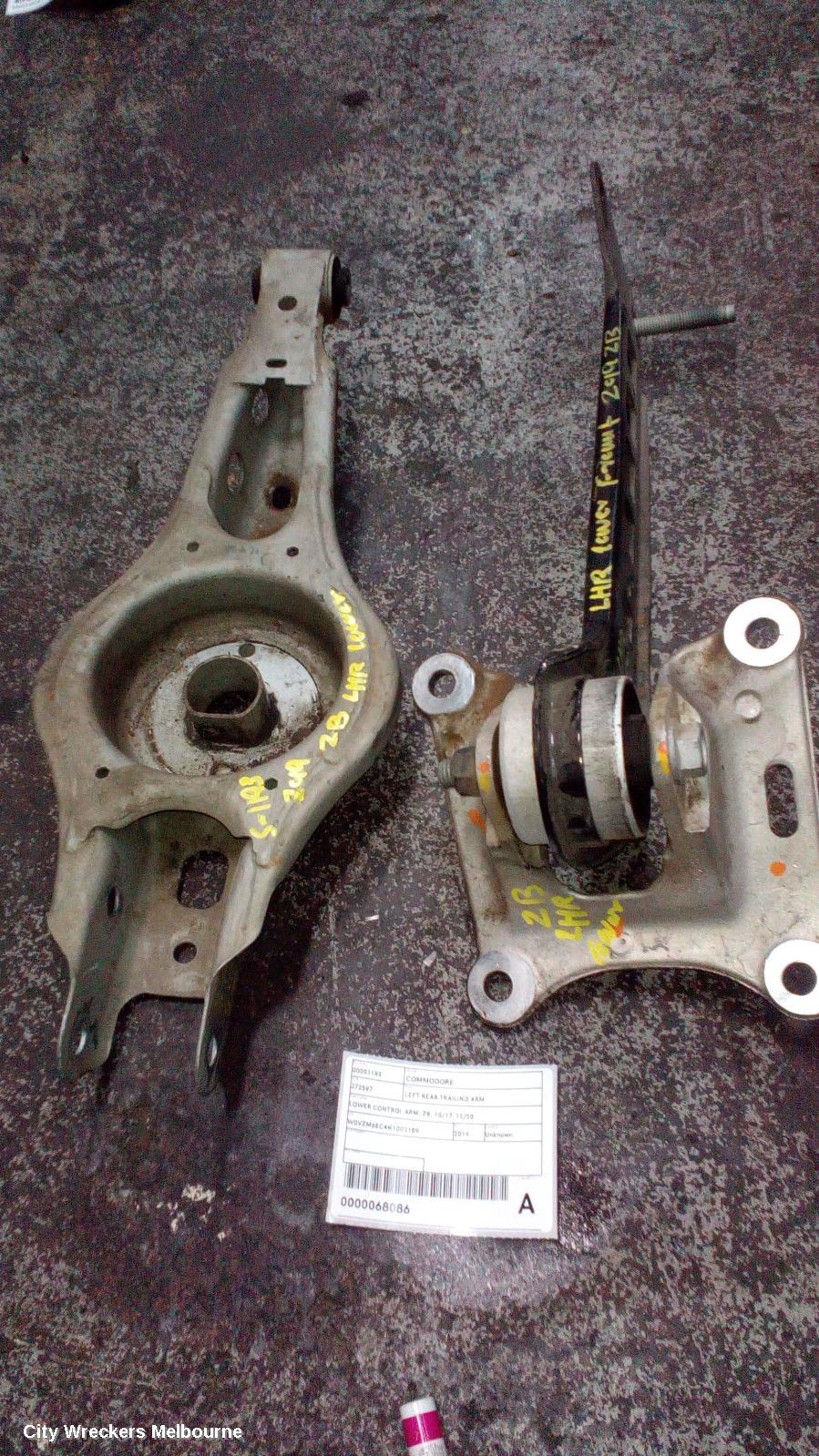 HOLDEN COMMODORE LEFT REAR TRAILING ARM, LOWER CONTROL ARM, ZB, 10/2017 - 12/2020