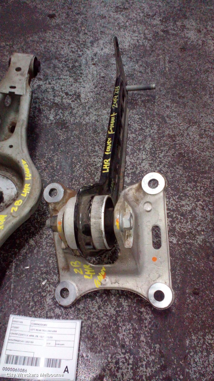 HOLDEN COMMODORE LEFT REAR TRAILING ARM, LOWER CONTROL ARM, ZB, 10/2017 - 12/2020