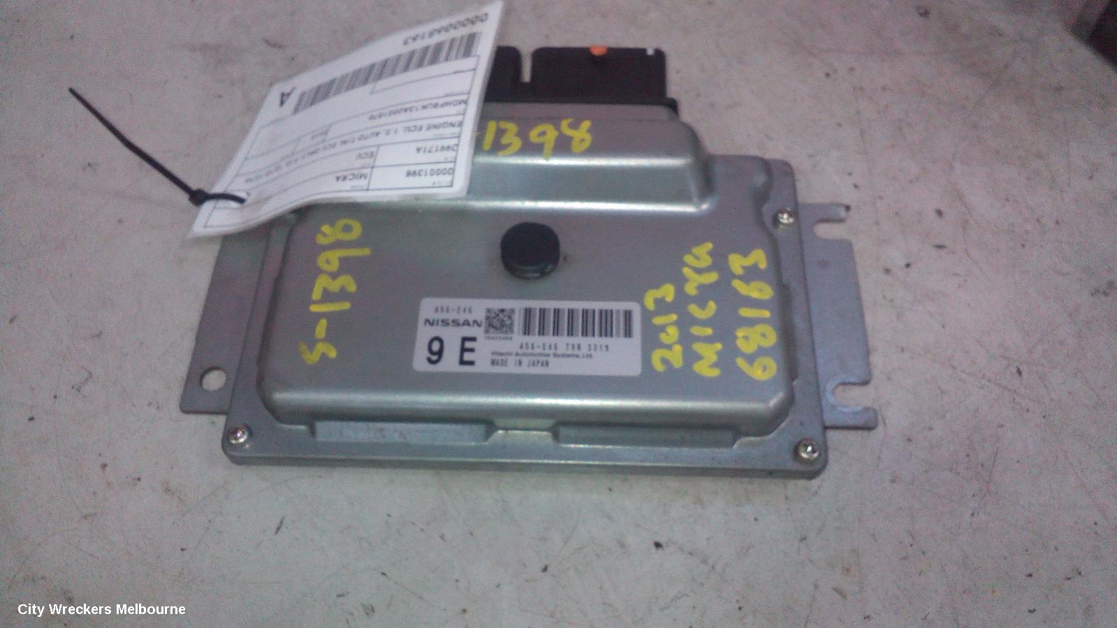 NISSAN MICRA ECU, ENGINE ECU, 1.2, AUTO T/M, ECU ONLY, K13, 10/2010 - 12/2016