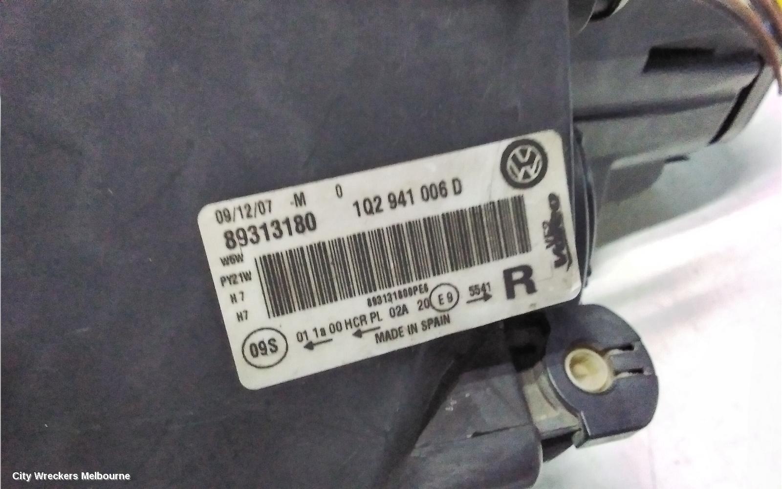 VOLKSWAGEN EOS RIGHT HEADLAMP, 1F, HALOGEN TYPE, 02/2007 - 04/2011