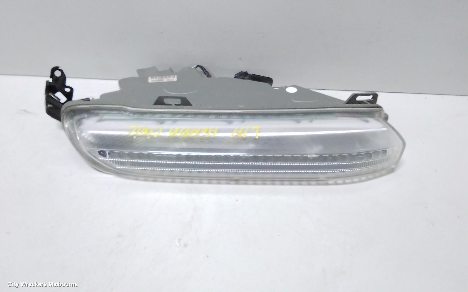 HONDA CIVIC LEFT INDICATOR/FOG/SIDE, DAYTIME RUNNING LAMP, 9TH GEN, HATCH (VIN SHHFK), 06/2012 - 03/2015