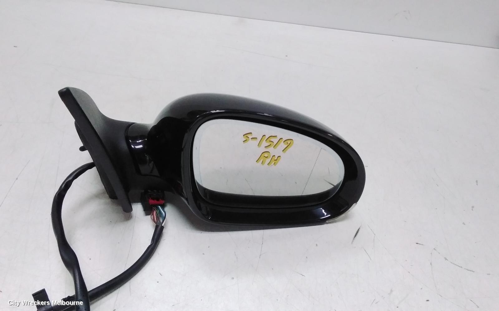 VOLKSWAGEN EOS RIGHT DOOR MIRROR, 1F, COLOUR CODED, 02/2007 - 05/2008