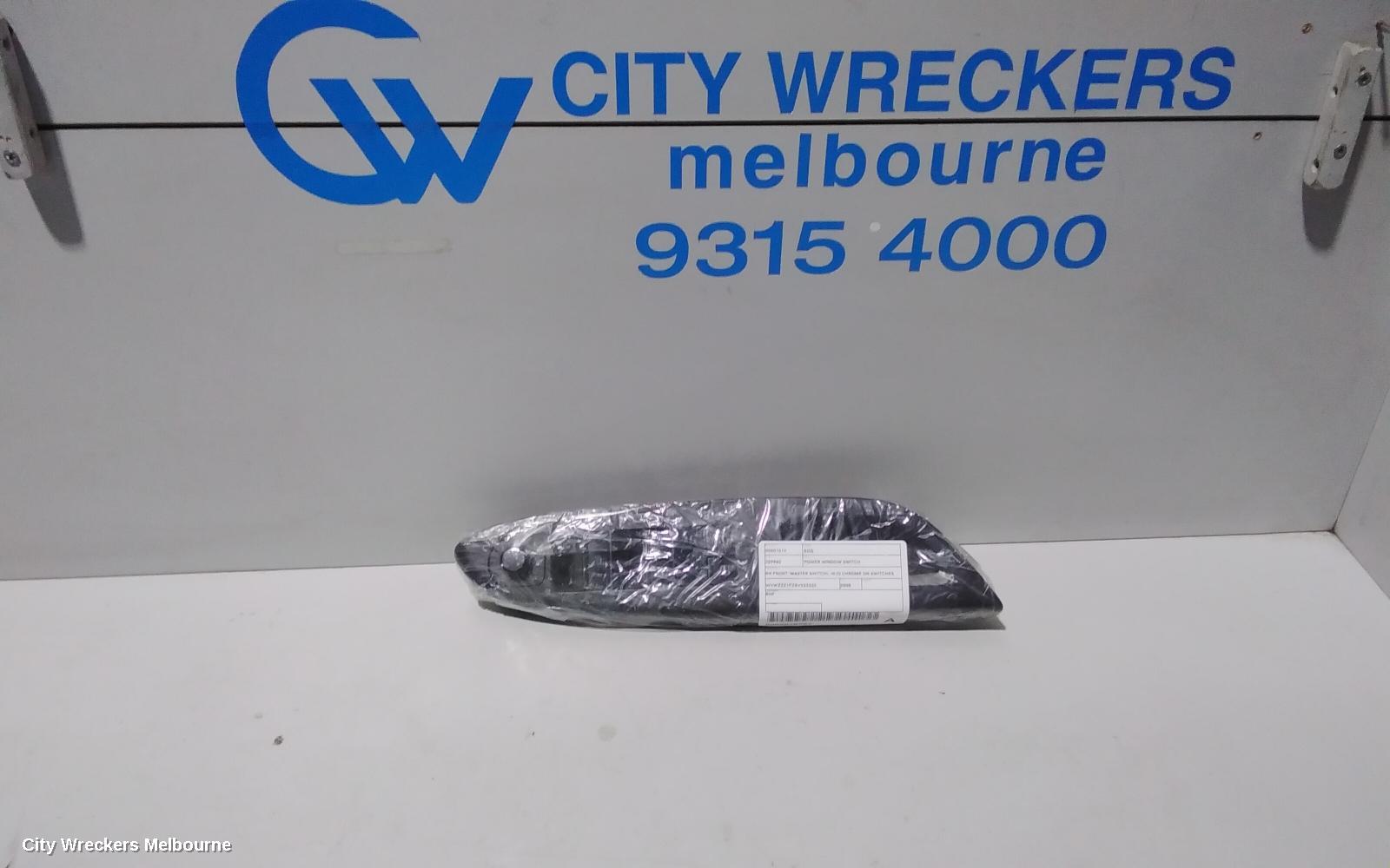 VOLKSWAGEN EOS PWR DR WIND SWITCH, RH WINDOW SWITCH ONLY, ALL WINDOWS, W/O CHROME ON SWITCHES TYPE, 1F, 02/2007 - 04/2011