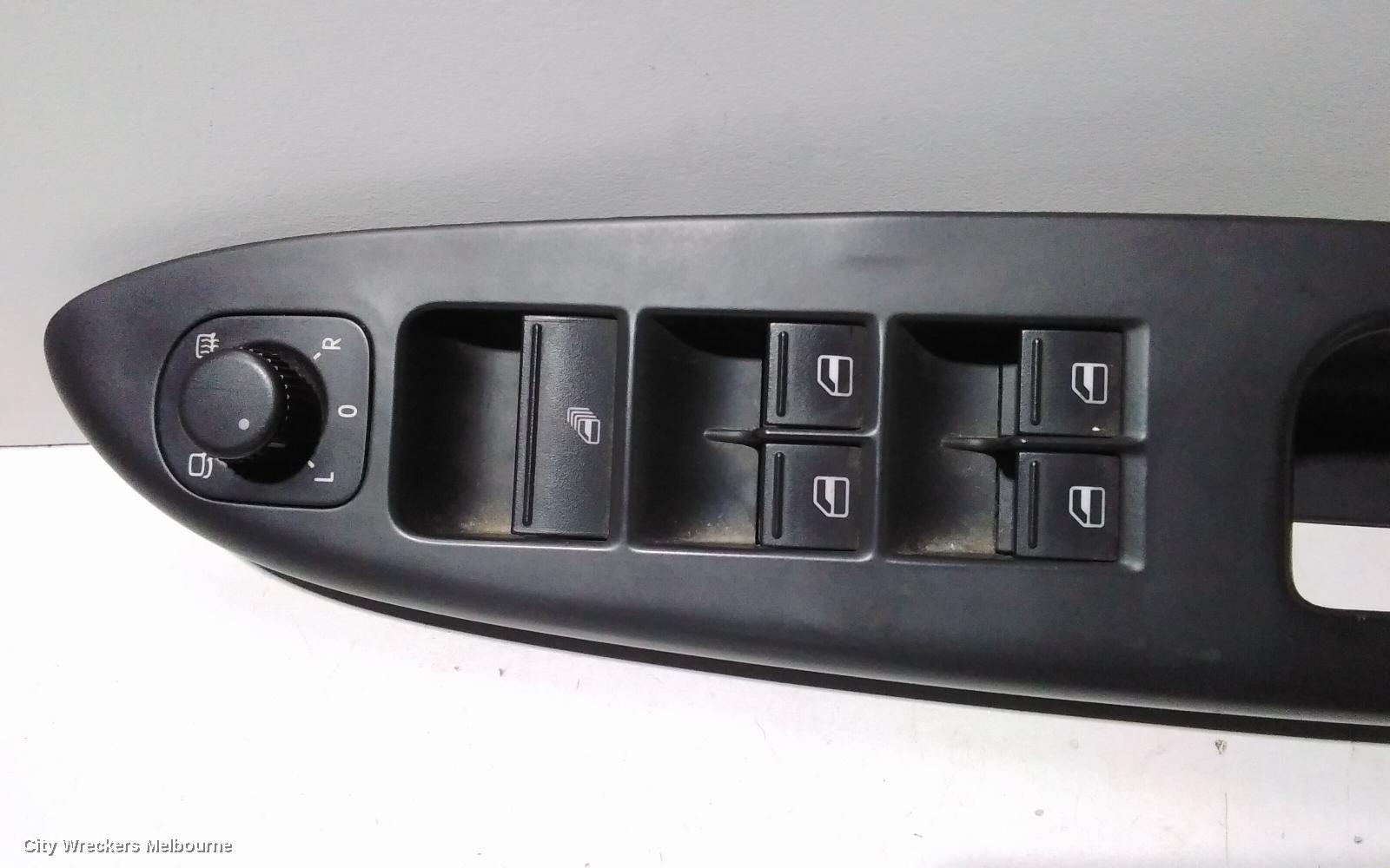 VOLKSWAGEN EOS PWR DR WIND SWITCH, RH WINDOW SWITCH ONLY, ALL WINDOWS, W/O CHROME ON SWITCHES TYPE, 1F, 02/2007 - 04/2011