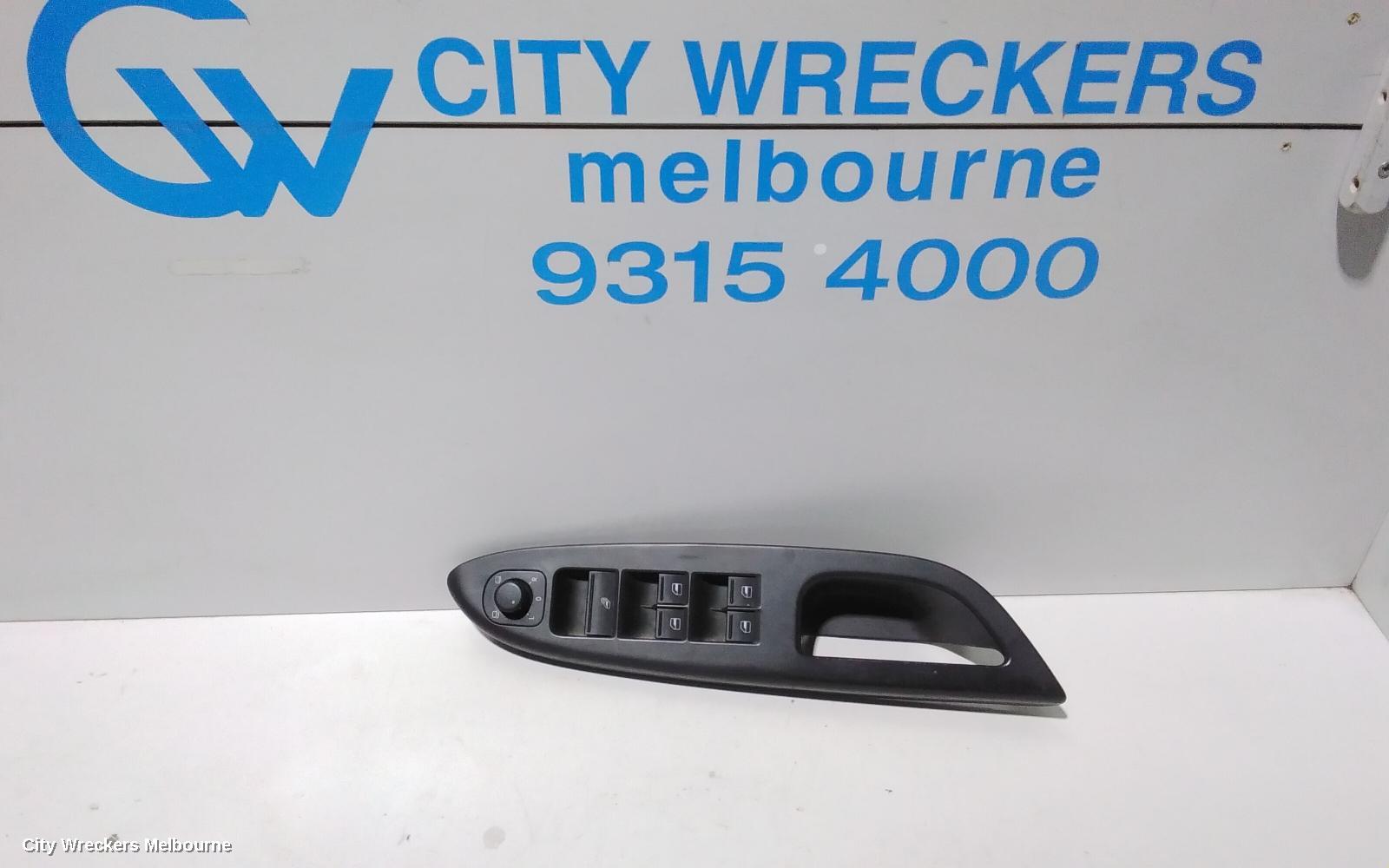 VOLKSWAGEN EOS PWR DR WIND SWITCH, RH WINDOW SWITCH ONLY, ALL WINDOWS, W/O CHROME ON SWITCHES TYPE, 1F, 02/2007 - 04/2011