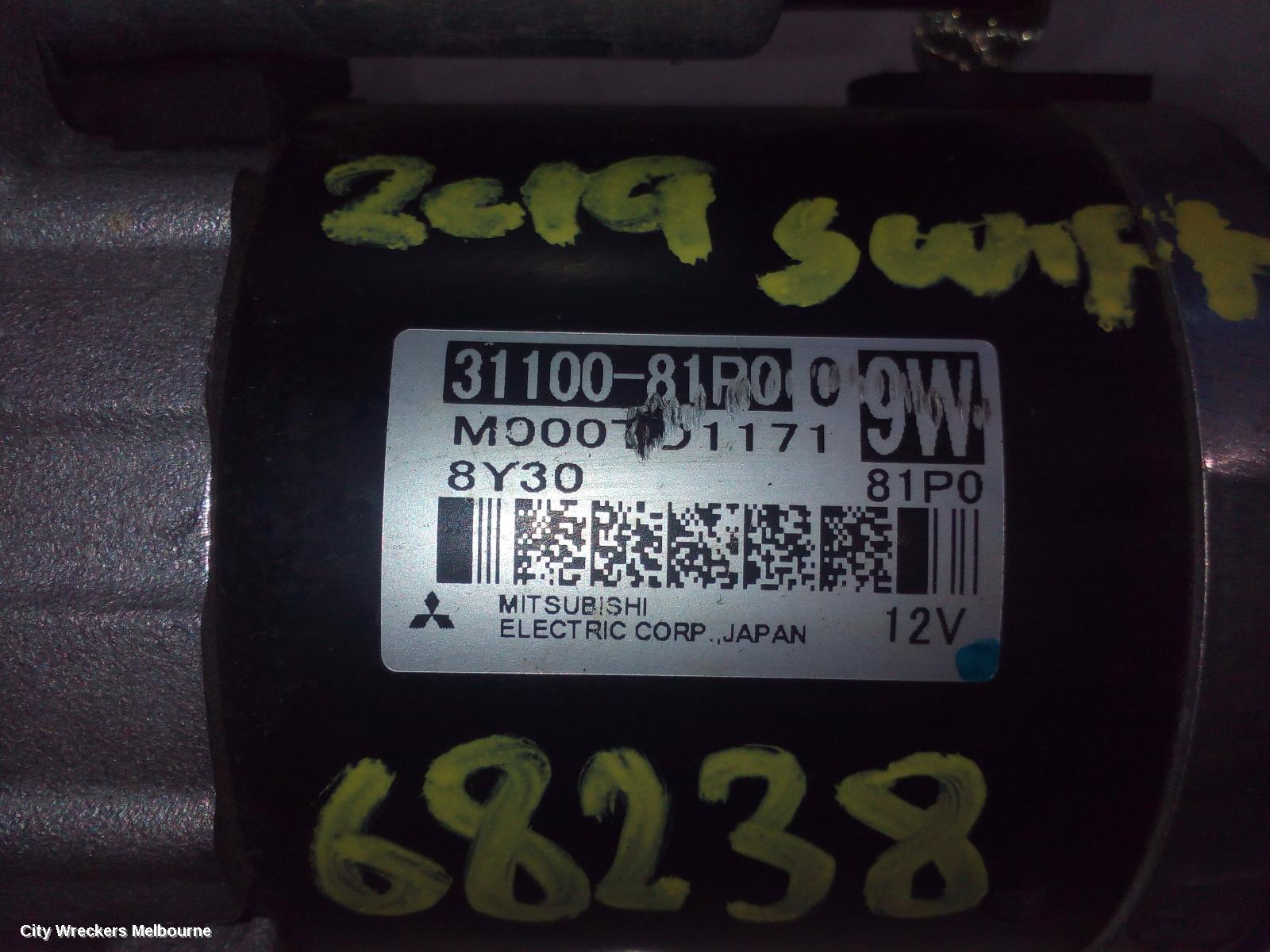 SUZUKI SWIFT STARTER, PETROL, 1.2, K12C, AZ, 04/2017 ONWARDS
