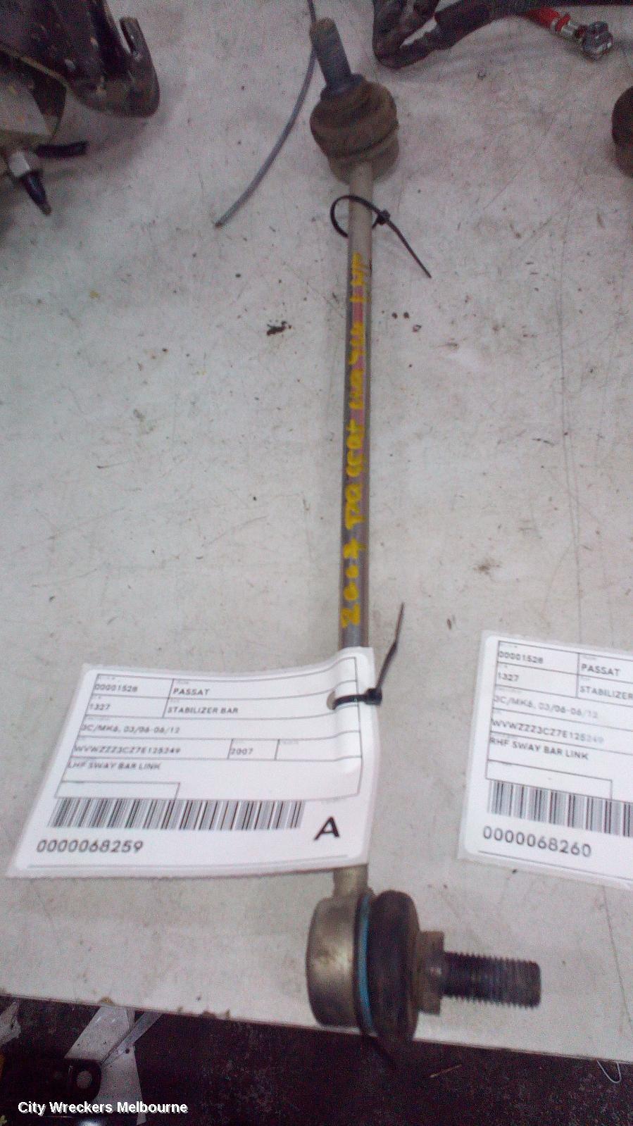 VOLKSWAGEN PASSAT STABILISER BAR, 3C/MK6, 03/2006 - 06/2012