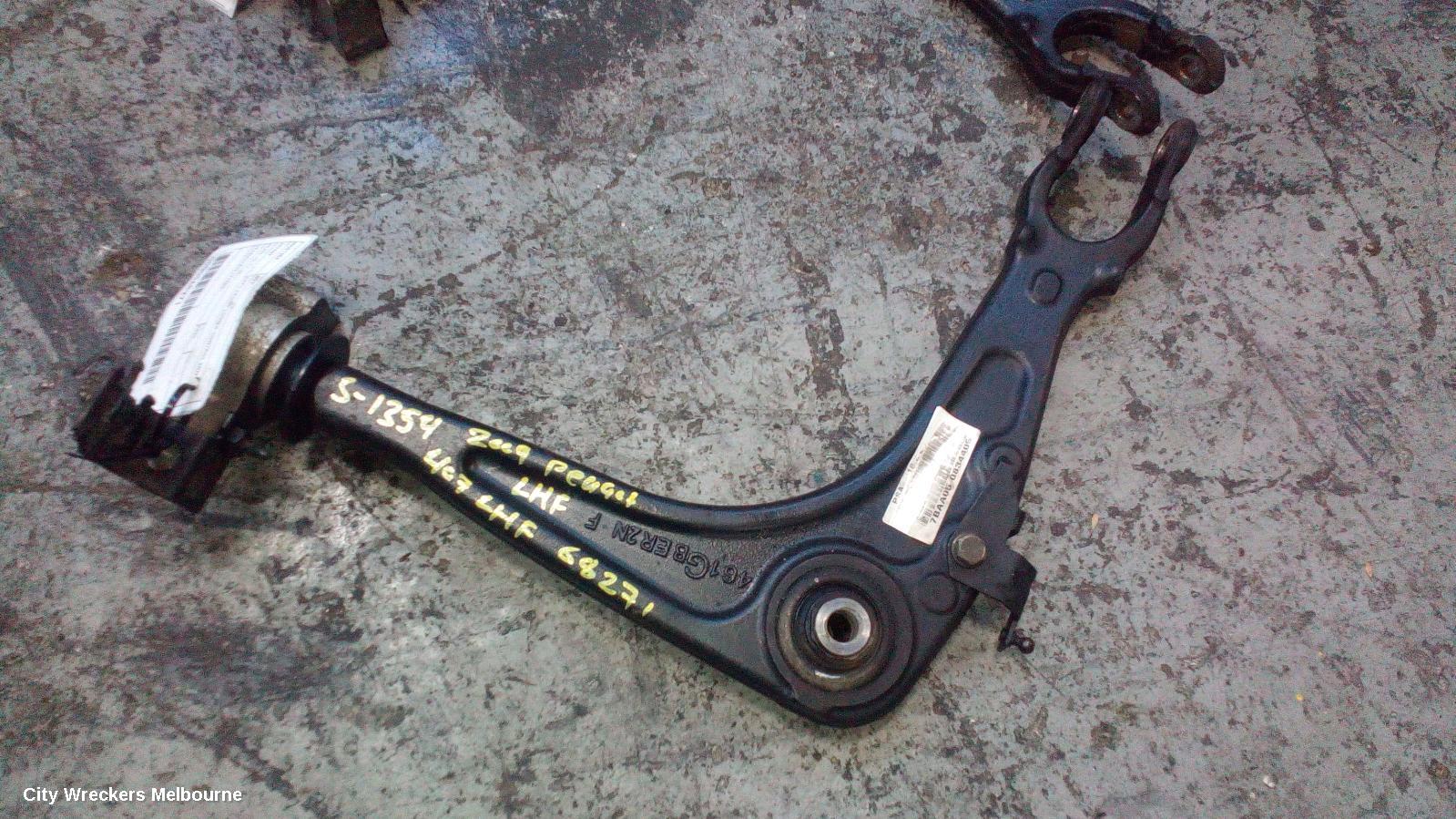 PEUGEOT 407 LEFT FRONT LOWER CONTROL ARM, 09/2004 - 12/2011