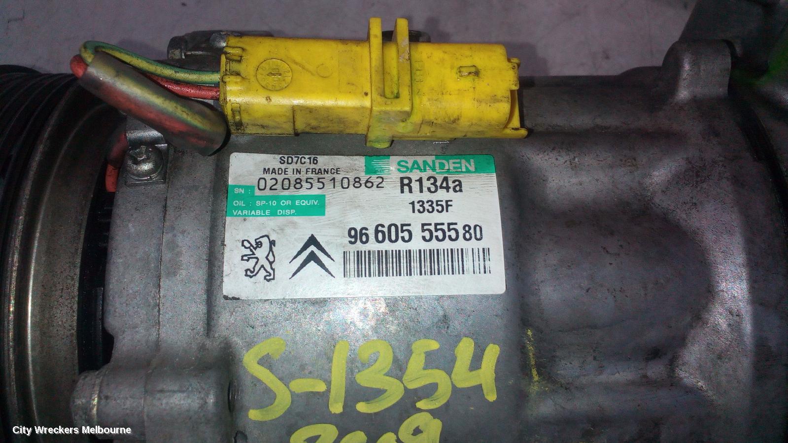 PEUGEOT 407 A/C COMPRESSOR, 2.7, DIESEL, SANDEN, 12/2005 - 12/2011