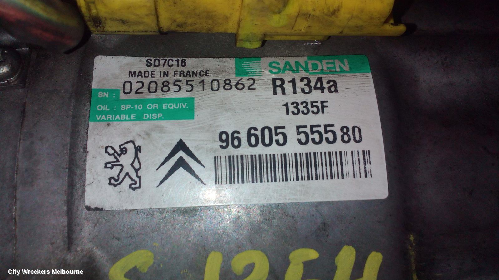 PEUGEOT 407 A/C COMPRESSOR, 2.7, DIESEL, SANDEN, 12/2005 - 12/2011