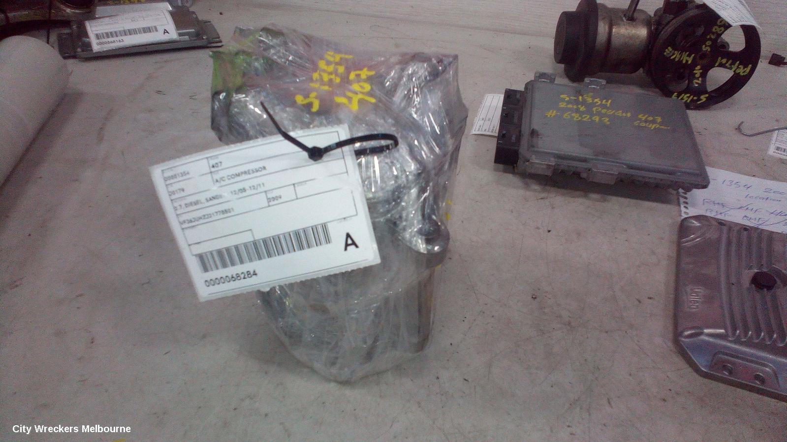 PEUGEOT 407 A/C COMPRESSOR, 2.7, DIESEL, SANDEN, 12/2005 - 12/2011