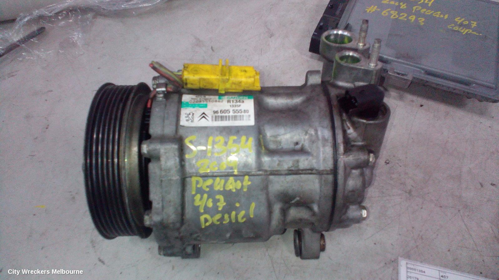 PEUGEOT 407 A/C COMPRESSOR, 2.7, DIESEL, SANDEN, 12/2005 - 12/2011