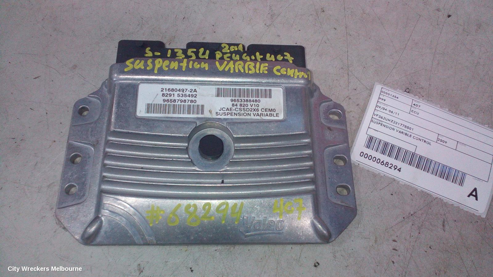 PEUGEOT 407 ECU, 09/2004 - 06/2011