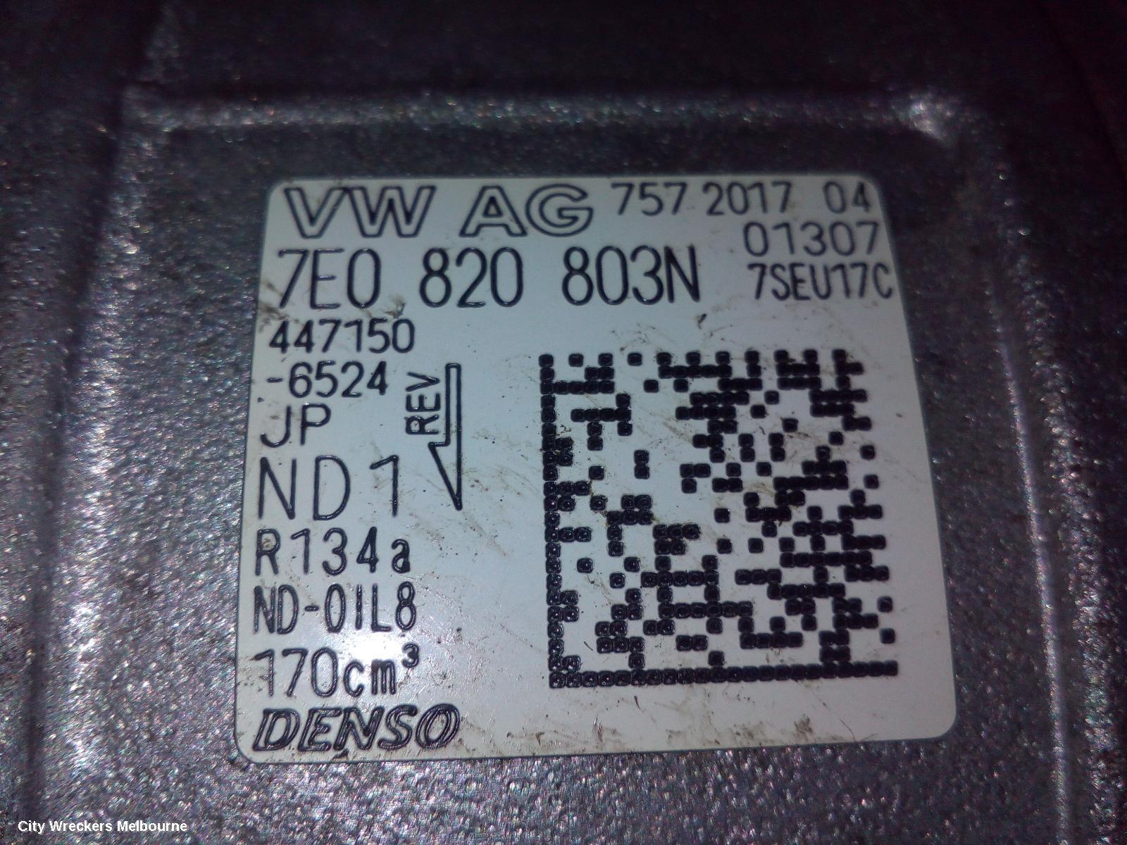 VOLKSWAGEN TRANSPORTER A/C COMPRESSOR, T6, 2.0, DIESEL, BI-TURBO, T6, 07/2015 ONWARDS
