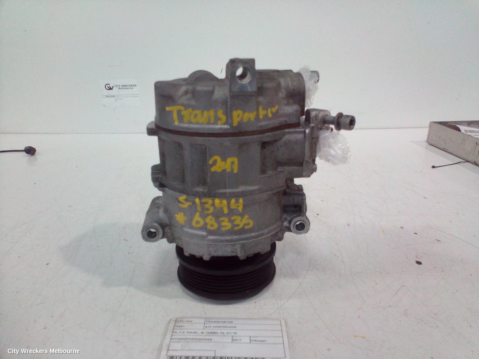 VOLKSWAGEN TRANSPORTER A/C COMPRESSOR, T6, 2.0, DIESEL, BI-TURBO, T6, 07/2015 ONWARDS