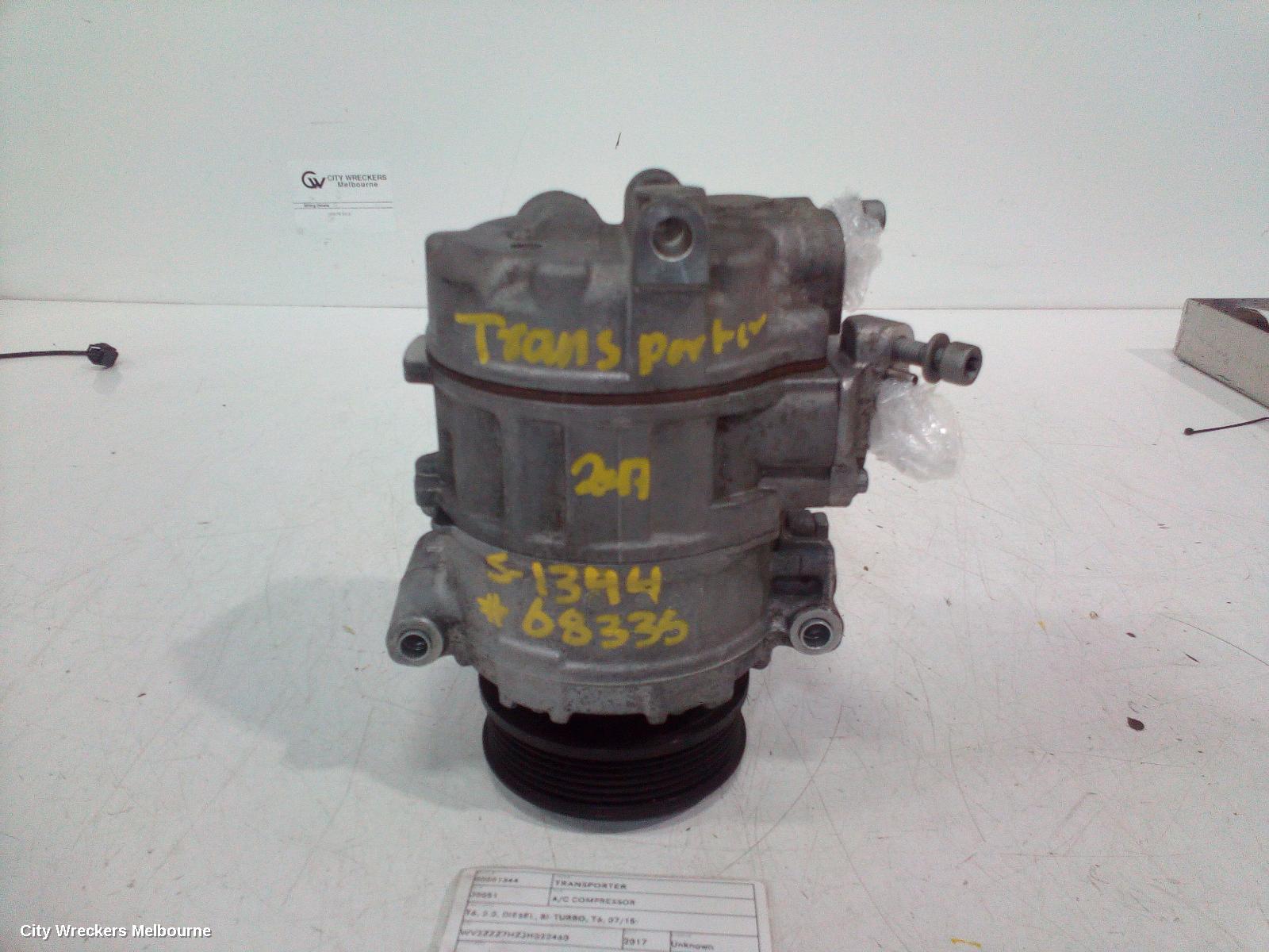 VOLKSWAGEN TRANSPORTER A/C COMPRESSOR, T6, 2.0, DIESEL, BI-TURBO, T6, 07/2015 ONWARDS