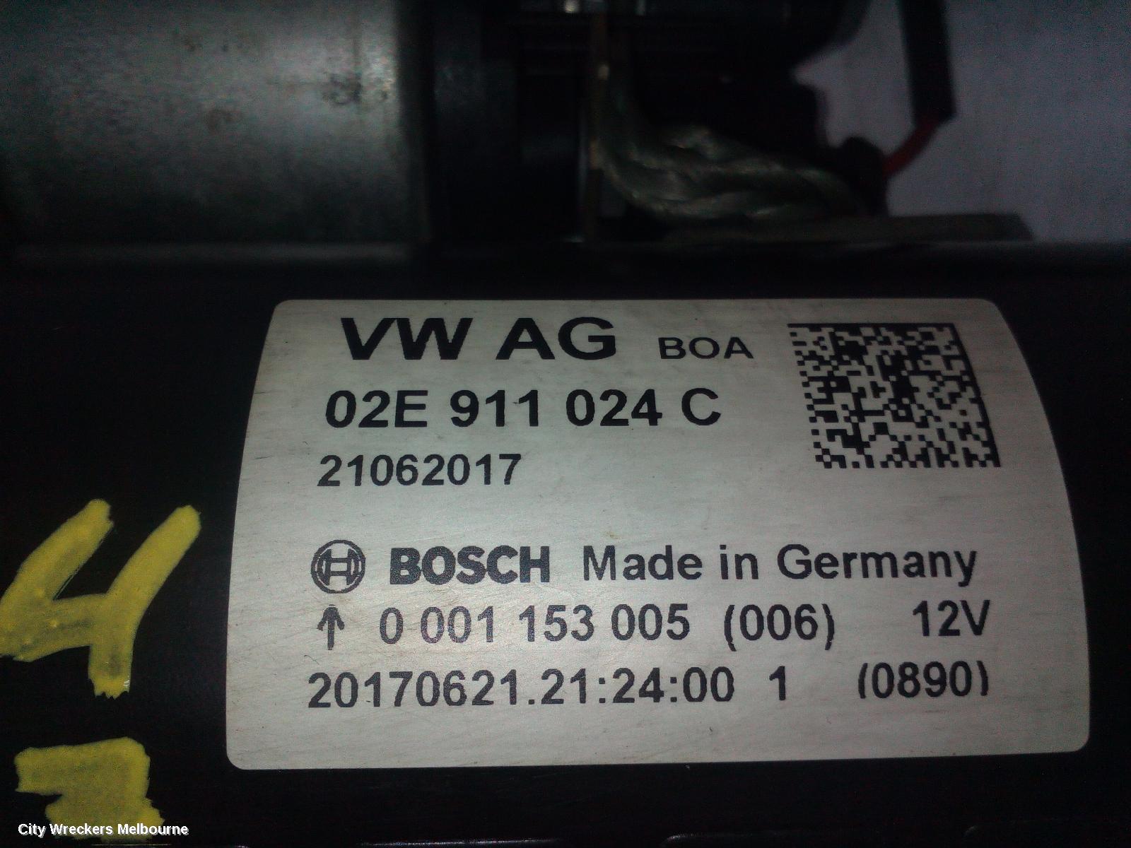 VOLKSWAGEN TRANSPORTER STARTER, DIESEL, 2.0, AUTO T/M, T6, 07/2015 ONWARDS
