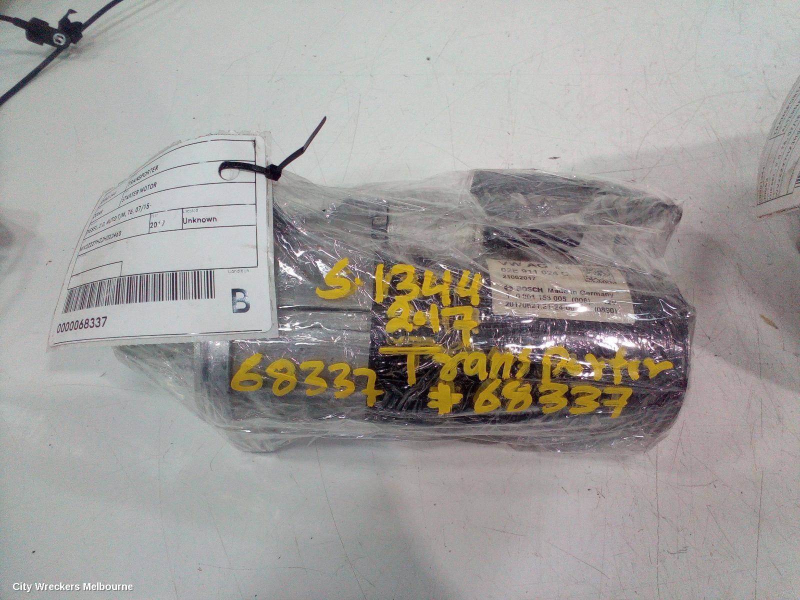 VOLKSWAGEN TRANSPORTER STARTER, DIESEL, 2.0, AUTO T/M, T6, 07/2015 ONWARDS