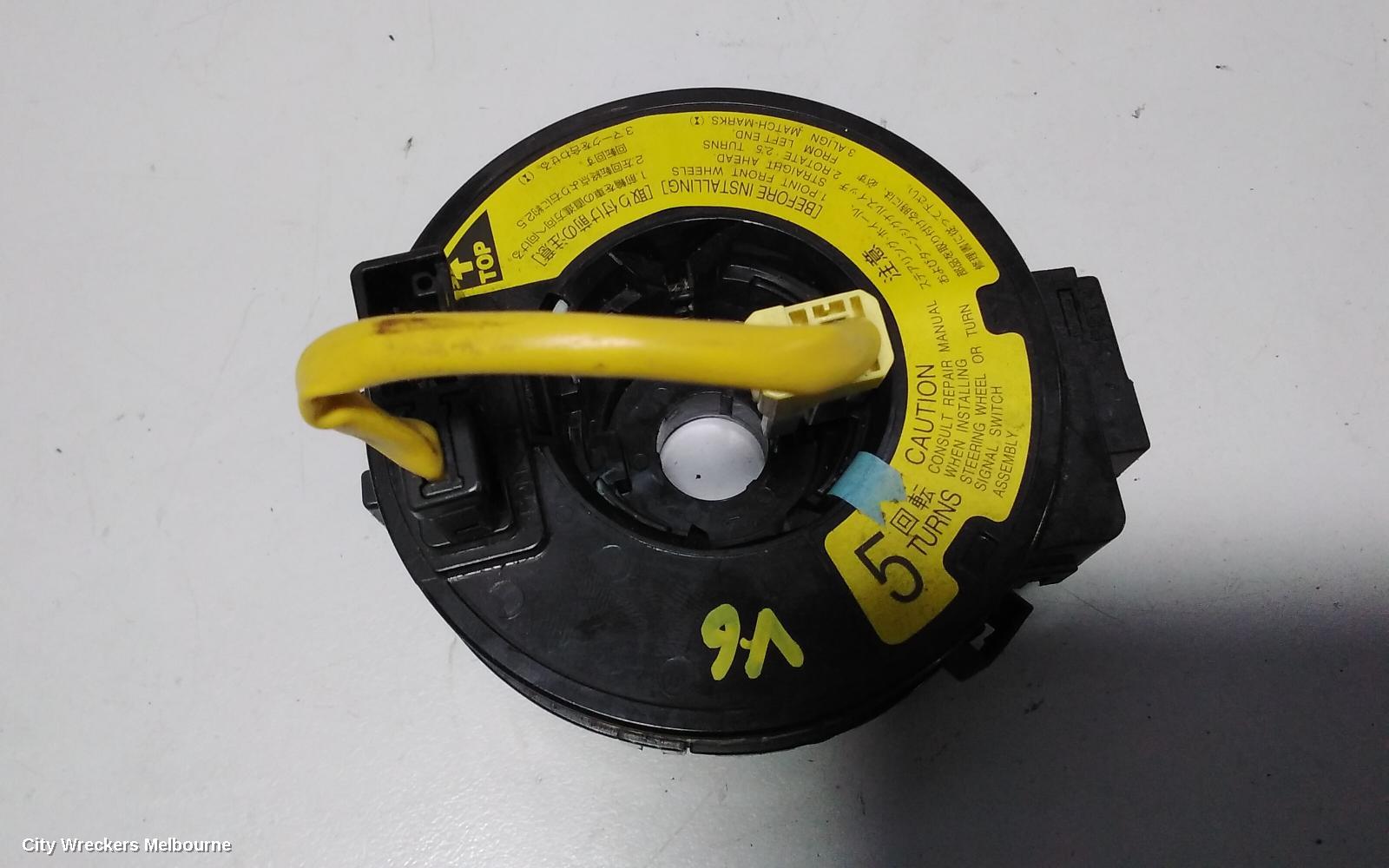 TOYOTA CAMRY AIRBAG MODULE/SENSOR, CLOCKSPRING, SK36, W/ CONTROLS ON STEERING WHEEL, YELLOW PLUG TYPE, 08/2002 - 05/2006