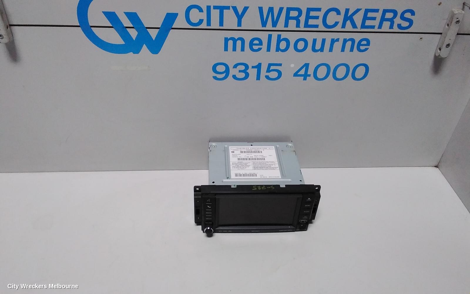 JEEP COMPASS RADIO/CD/DVD/SAT/TV, HEAD UNIT, SINGLE DISC CD PLAYER, MEDIA CENTRE 135 (REL), MK, 07/2011 - 12/2016