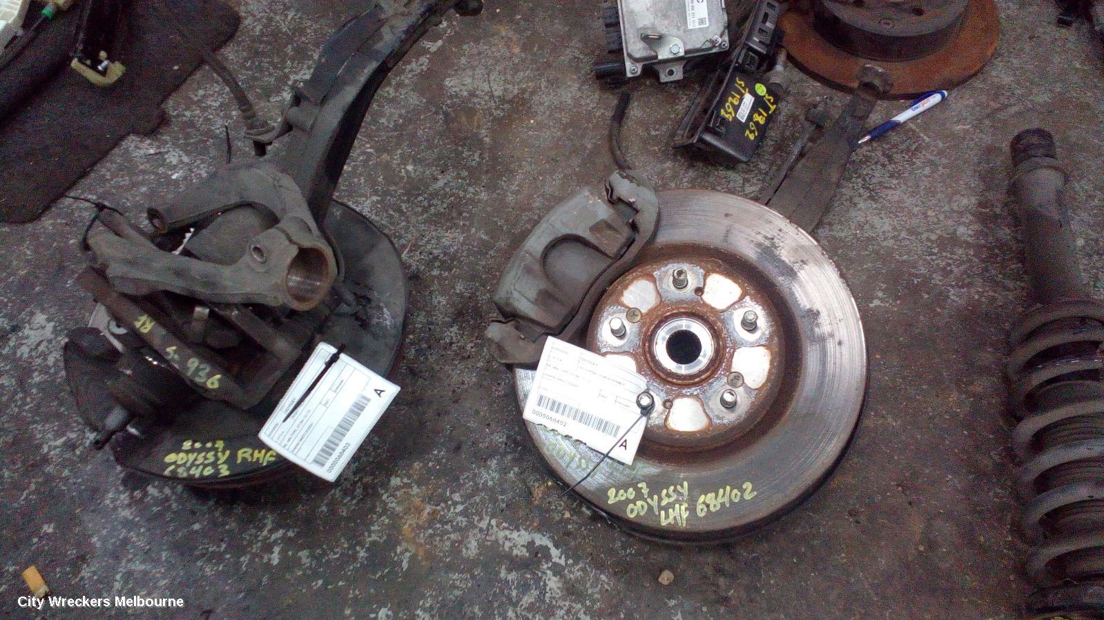 HONDA ODYSSEY LEFT FRONT HUB ASSEMBLY, RB, ABS TYPE, 07/2004 - 12/2013