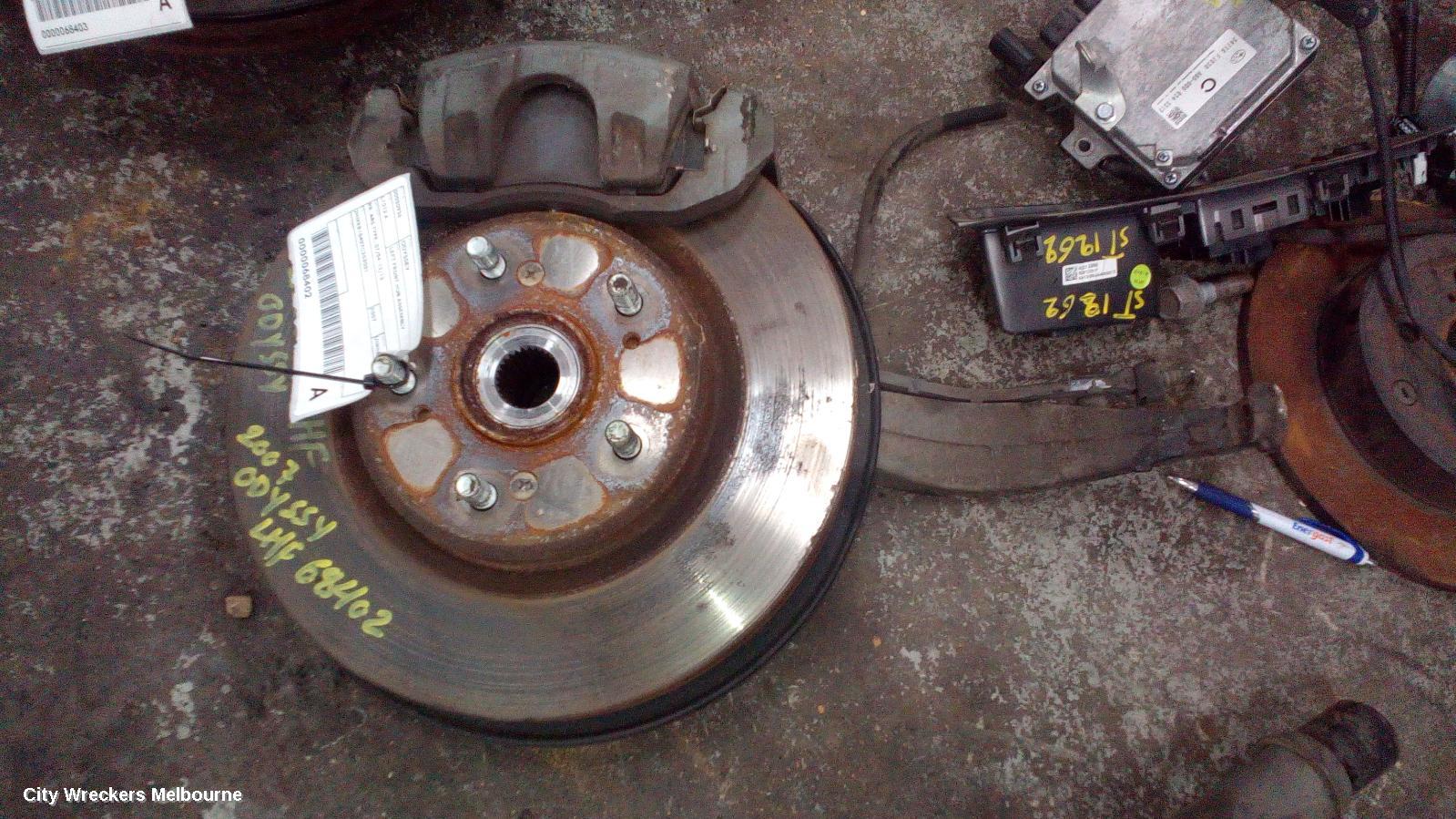 HONDA ODYSSEY LEFT FRONT HUB ASSEMBLY, RB, ABS TYPE, 07/2004 - 12/2013
