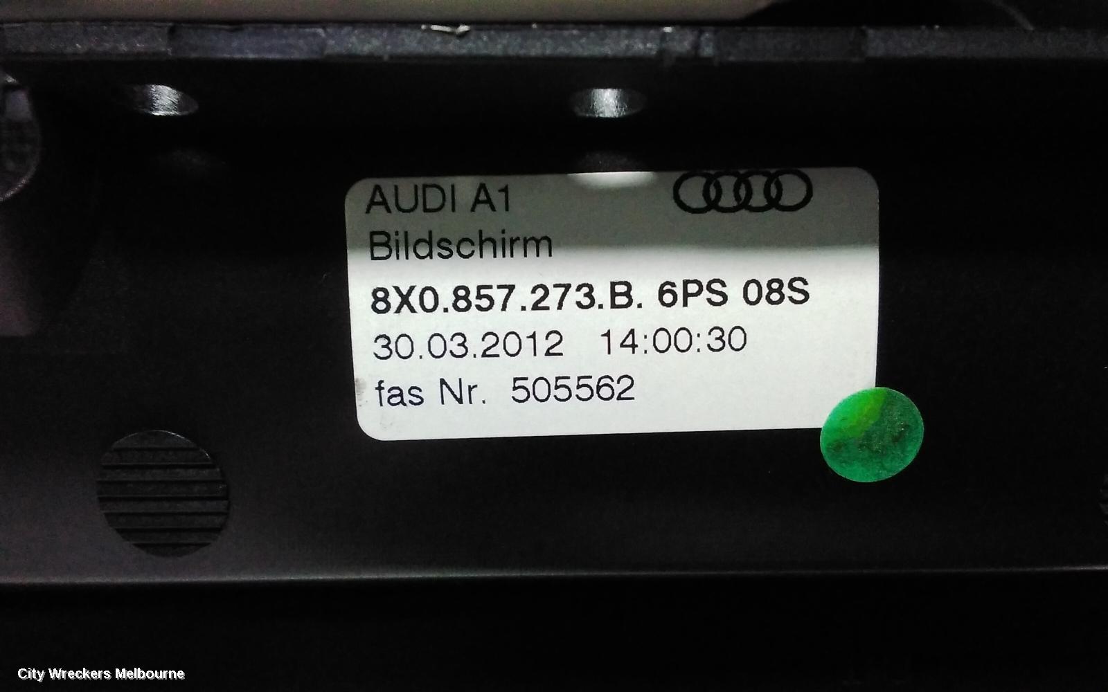 AUDI A1 RADIO/CD/DVD/SAT/TV, RADIO CONTROL UNIT, 8X, NON ACTIVE SPEAKER TYPE (P/N 4G0035053E), 11/2011 - 11/2012