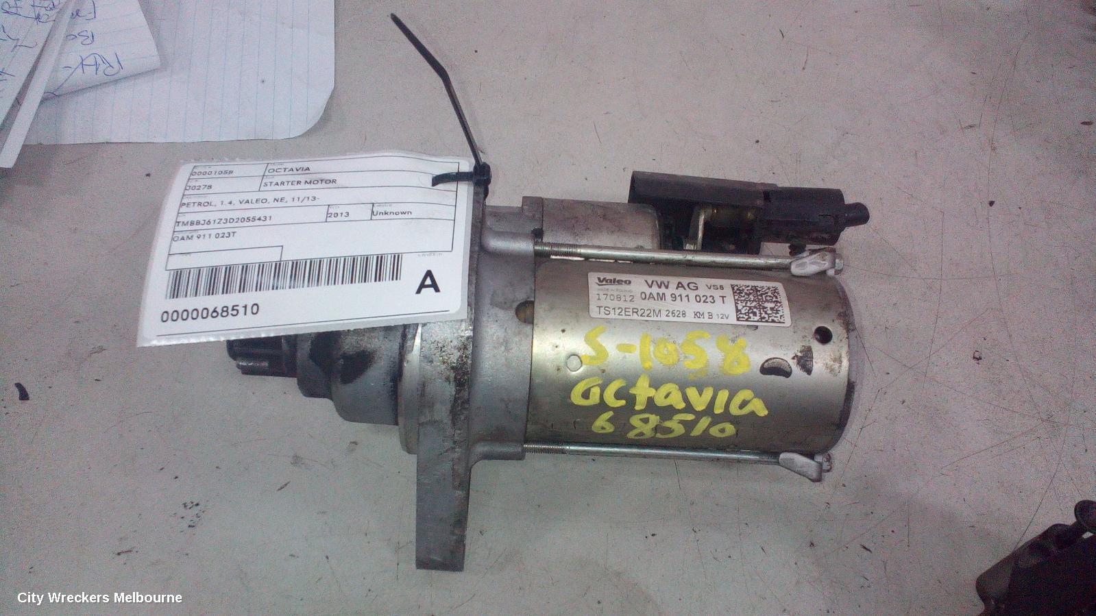 SKODA OCTAVIA STARTER, PETROL, 1.4, VALEO, NE, 11/2013 ONWARDS