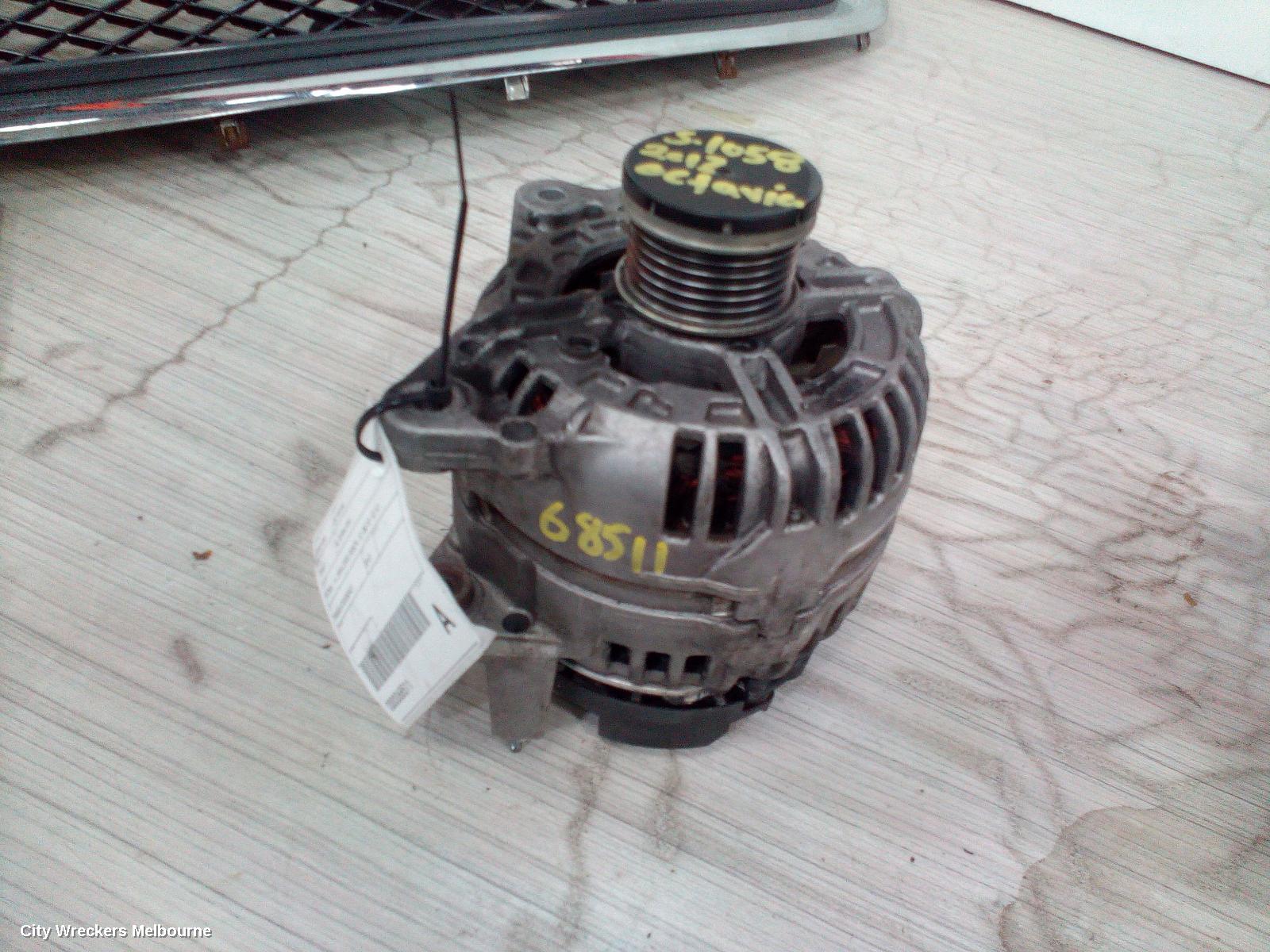 SKODA OCTAVIA ALTERNATOR, PETROL, 1.4, CAXA CODE, BOSCH, 1Z, 08/2010 - 10/2013