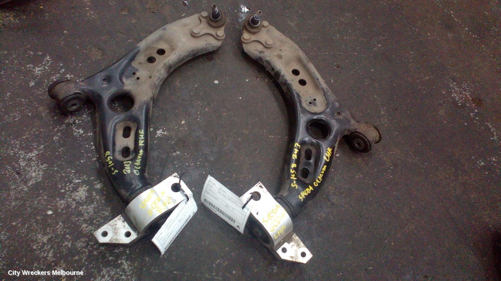 SKODA OCTAVIA RIGHT FRONT LOWER CONTROL ARM, 1Z, 05/2009 - 10/2013