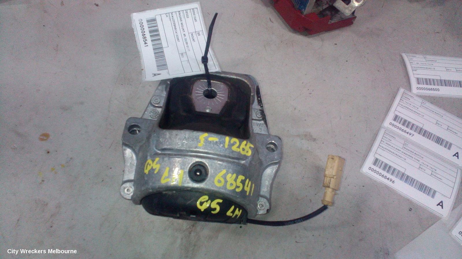 AUDI Q5 MOUNT, ENGINE MOUNT (LH SIDE), DIESEL, 3.0, TWIN TURBO, 8R, CGQB/CVUB/CVUC CODE, 11/2012 - 01/2017