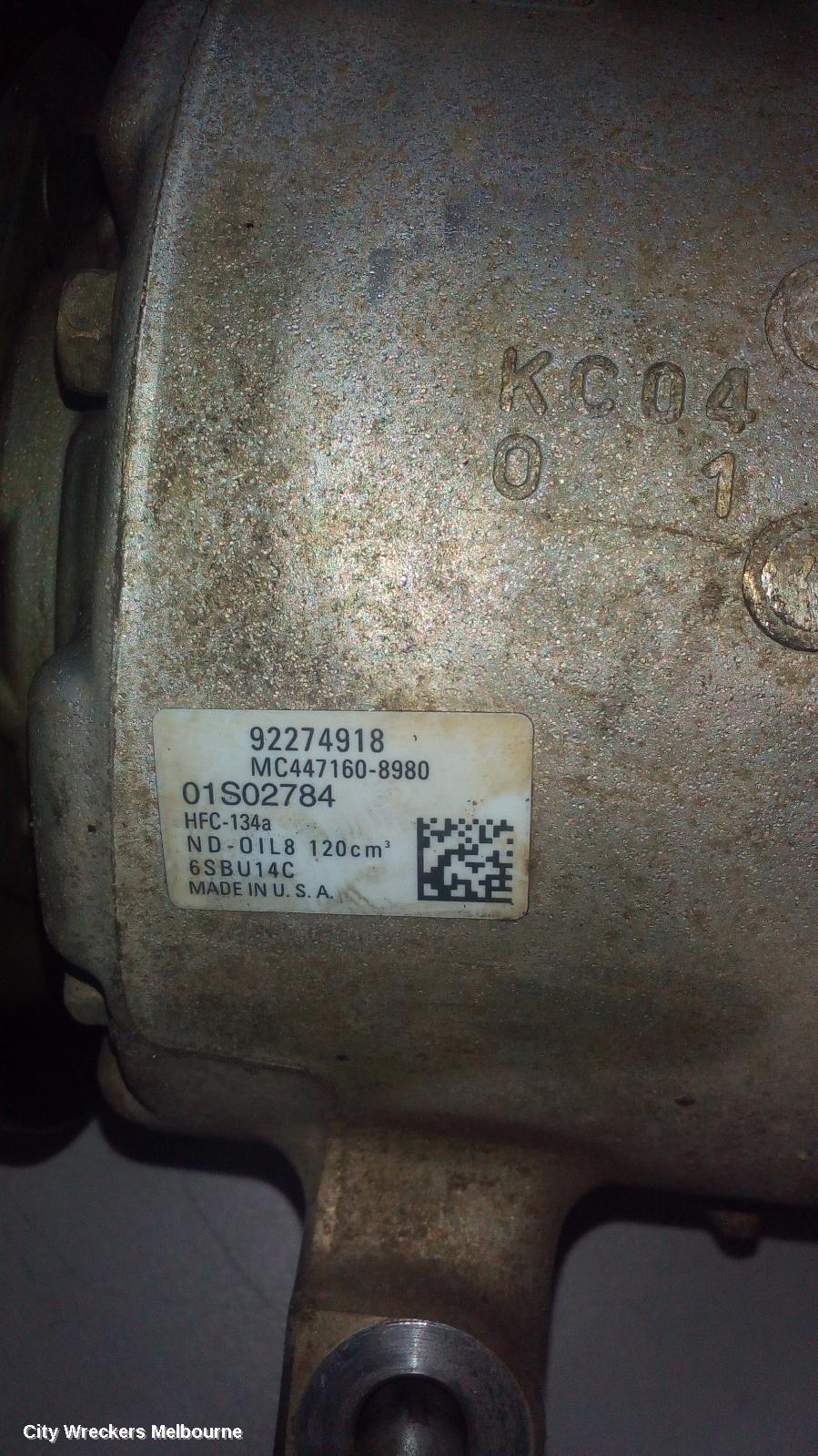 HOLDEN COMMODORE A/C COMPRESSOR, VF, 3.6, 05/2013 - 12/2017