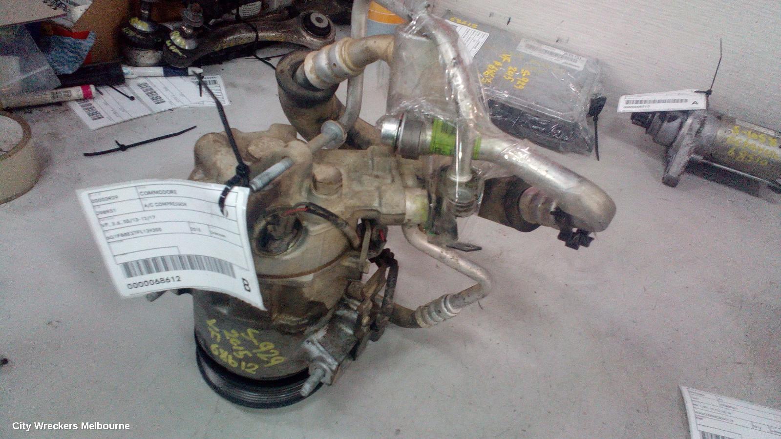 HOLDEN COMMODORE A/C COMPRESSOR, VF, 3.6, 05/2013 - 12/2017