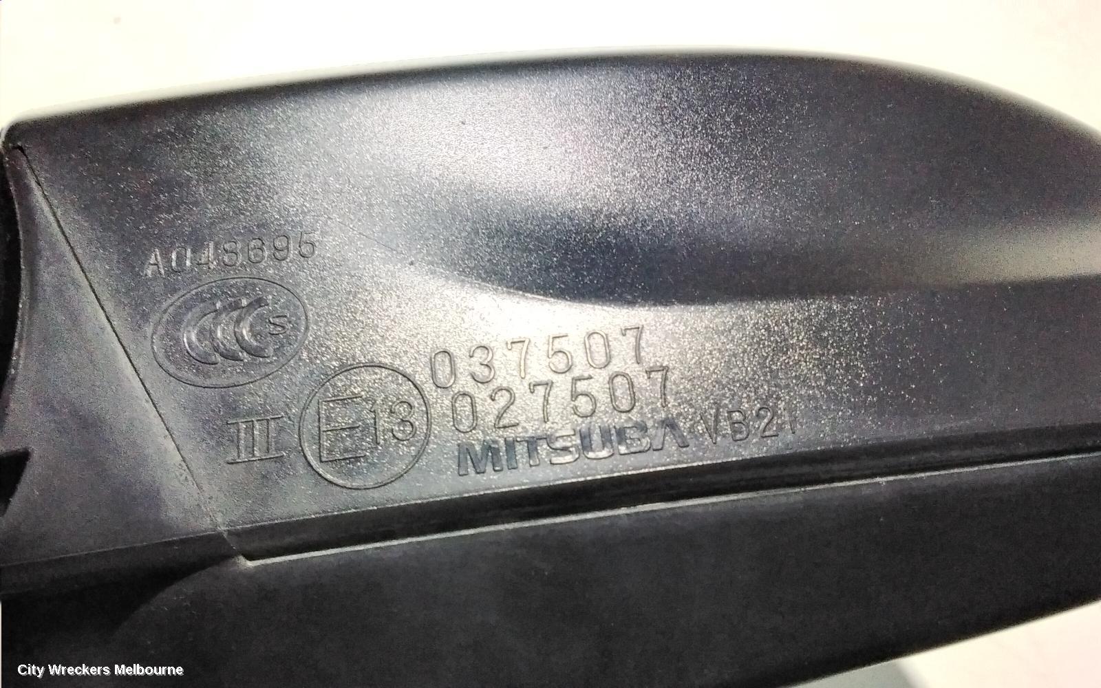 SUBARU LIBERTY LEFT DOOR MIRROR, 6TH GEN, MANUAL FOLD, NON BLIND SPOT TYPE, 08/2014 - 02/2016