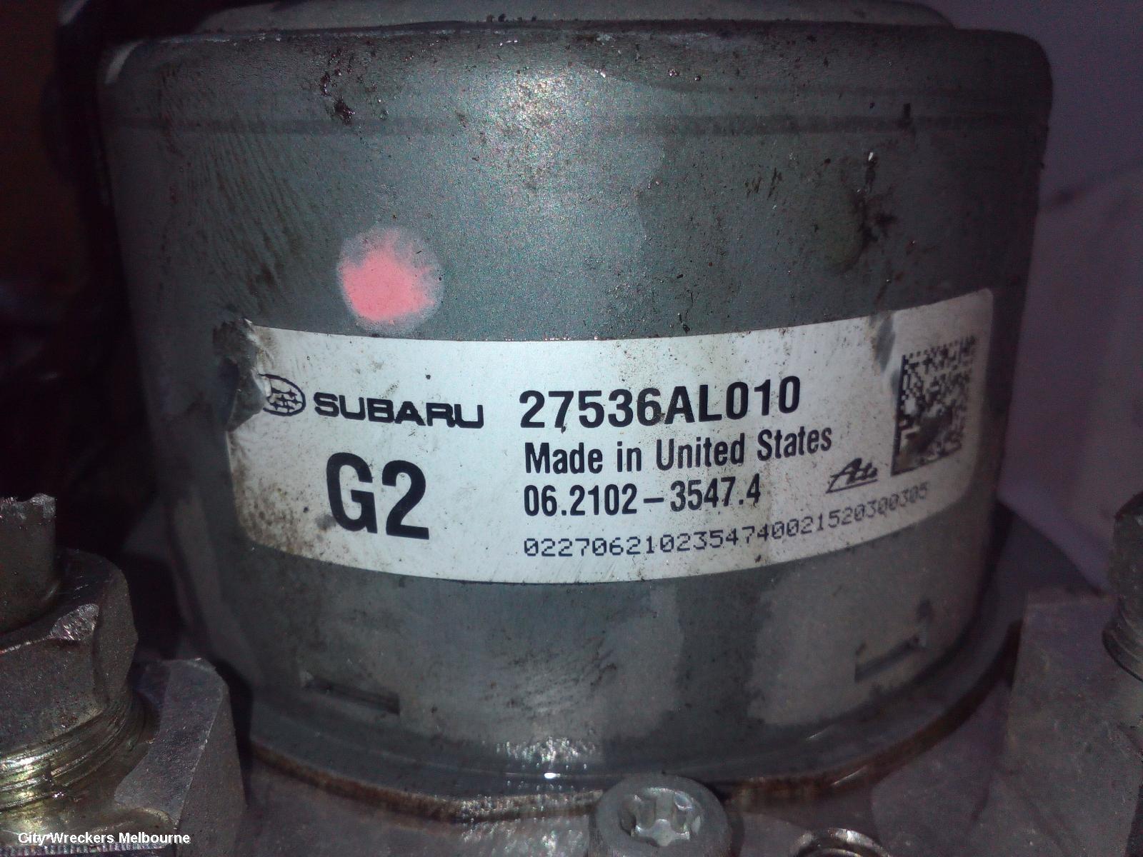 SUBARU LIBERTY ABS PUMP/MODULATOR, 6TH GEN, P/N 27536AL010, 08/2014 - 04/2021