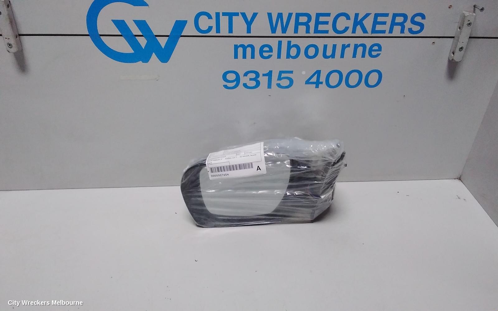 MAZDA CX7 LEFT DOOR MIRROR, ER, HEATED, 6 WIRE TYPE, 11/2006 - 02/2012