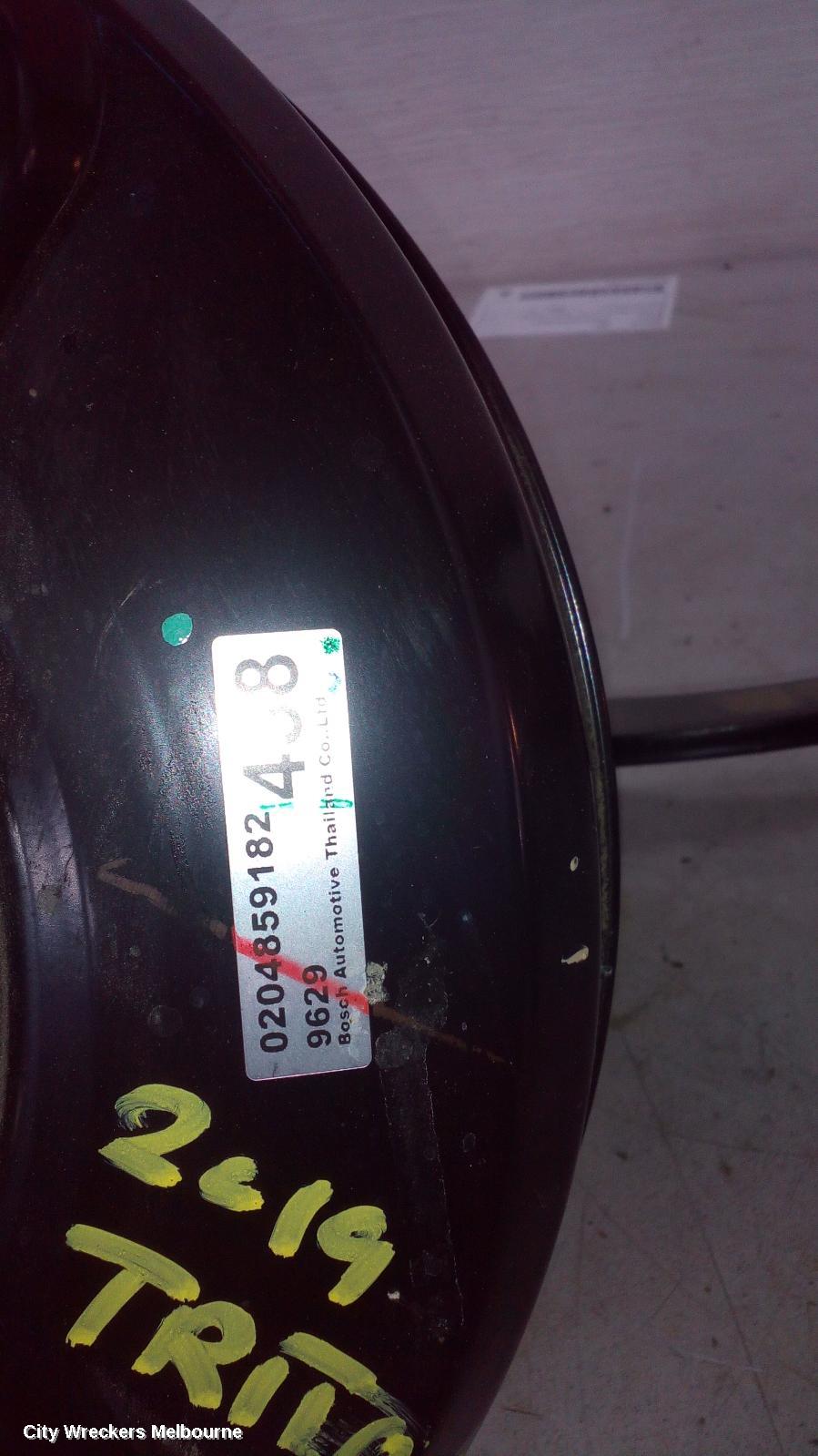 MITSUBISHI TRITON BRAKE BOOSTER, AUTO, 4WD, DIESEL, 2.4, 4N15, TURBO, 6 SPEED, MR, 11/2018 ONWARDS